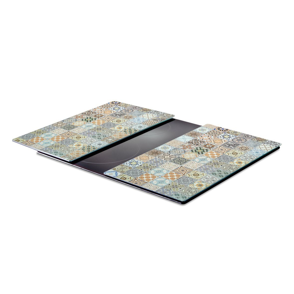 Zeller Present Snij- en afdekplaat Mozaïek nostalgisch ontwerp (set, 2-delig)