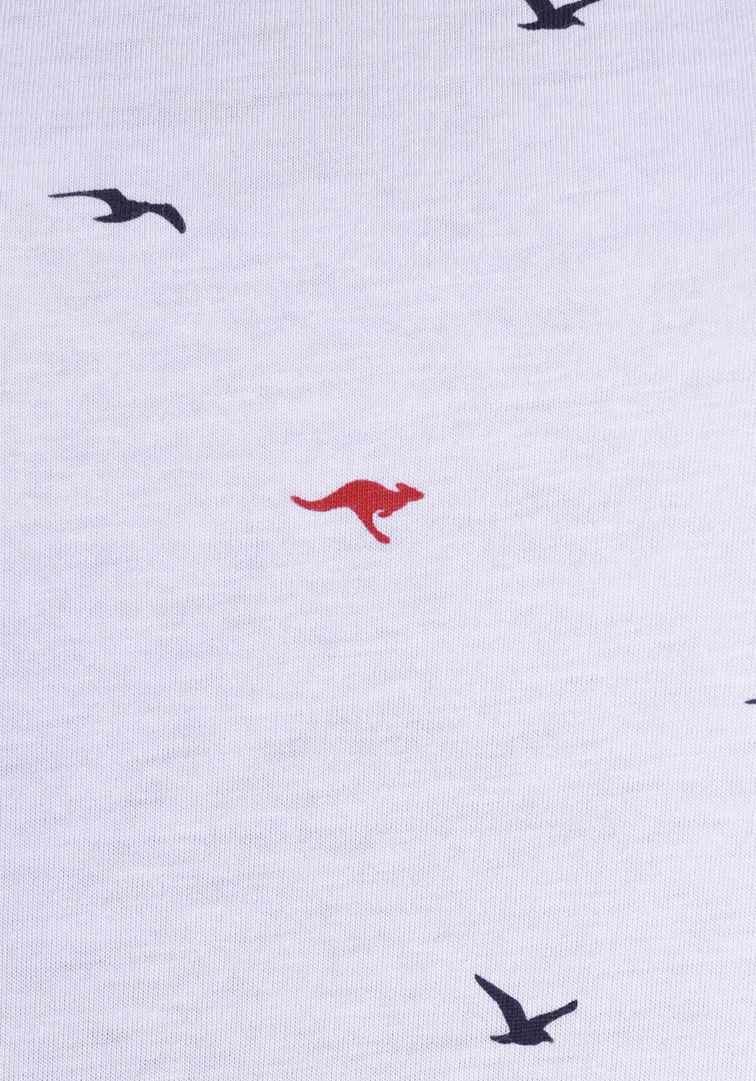 KangaROOS Shirt met print korte mouwen, figuurvolgend, met print, met ronde hals