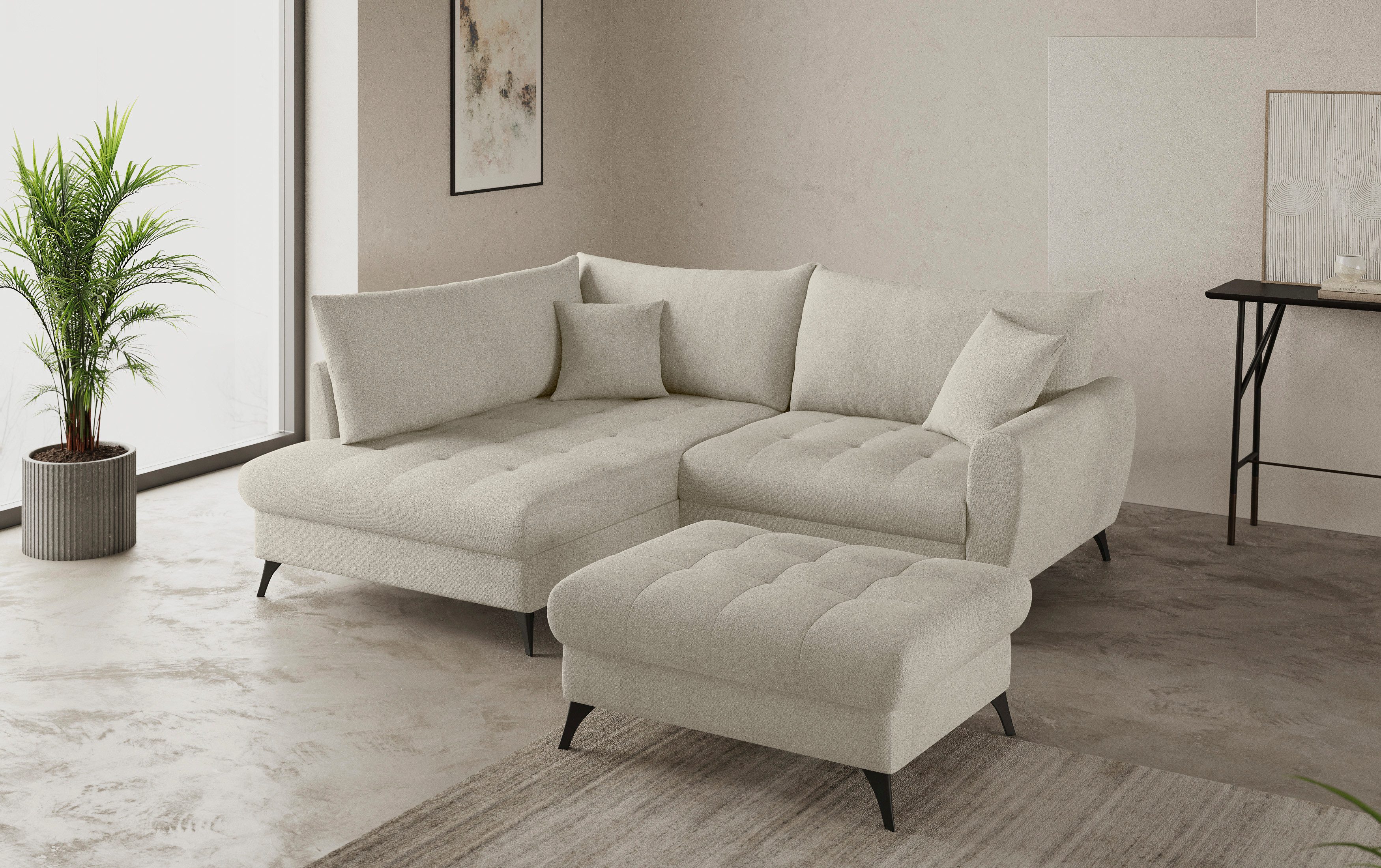 Mr. Couch Hockerbank Blackburn II Geschikt voor de set, optioneel met koudschuim