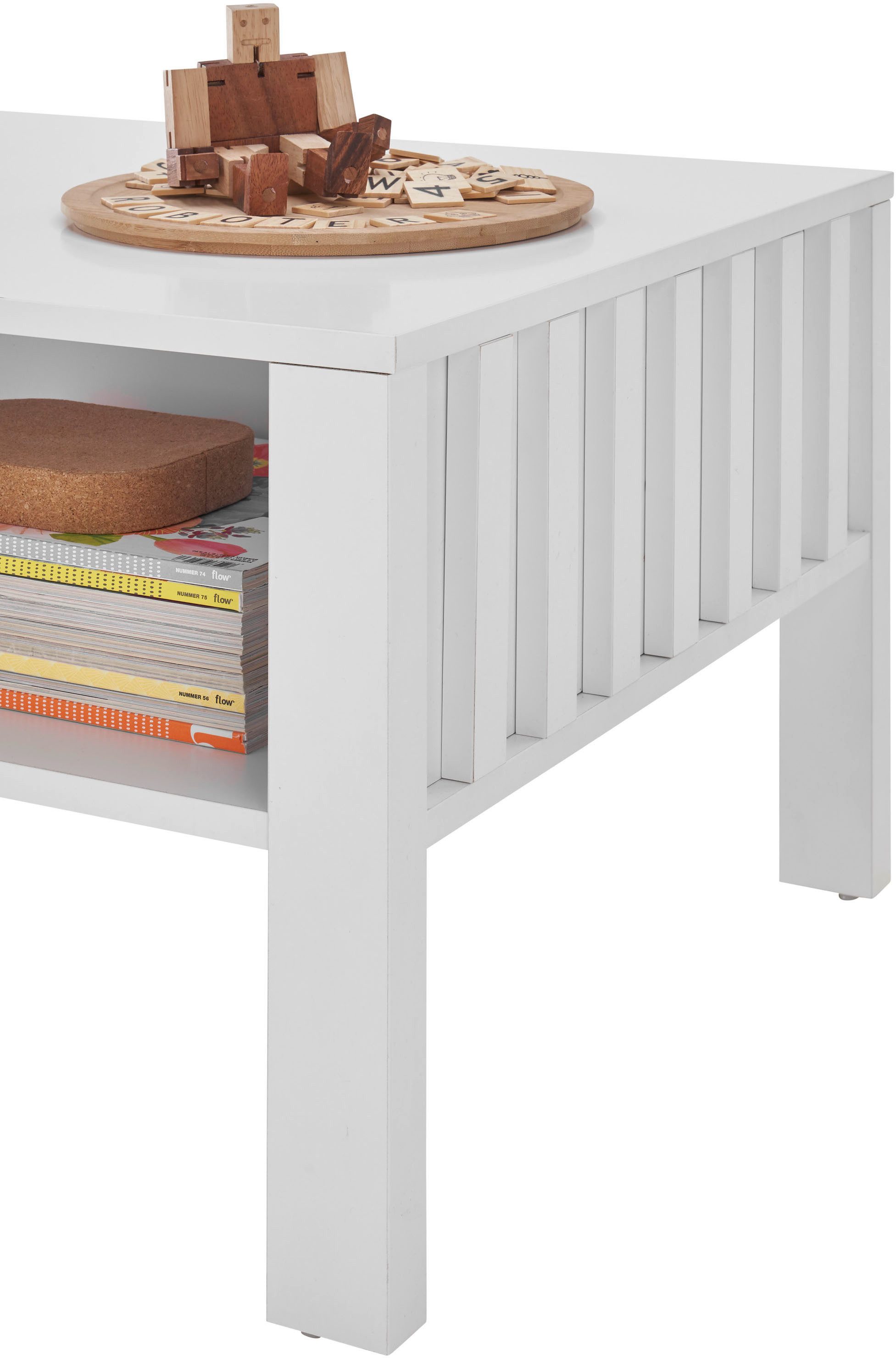 Stolkom Salontafel Mao wit mat, salontafel, BxHxD 108x42,5x60 cm