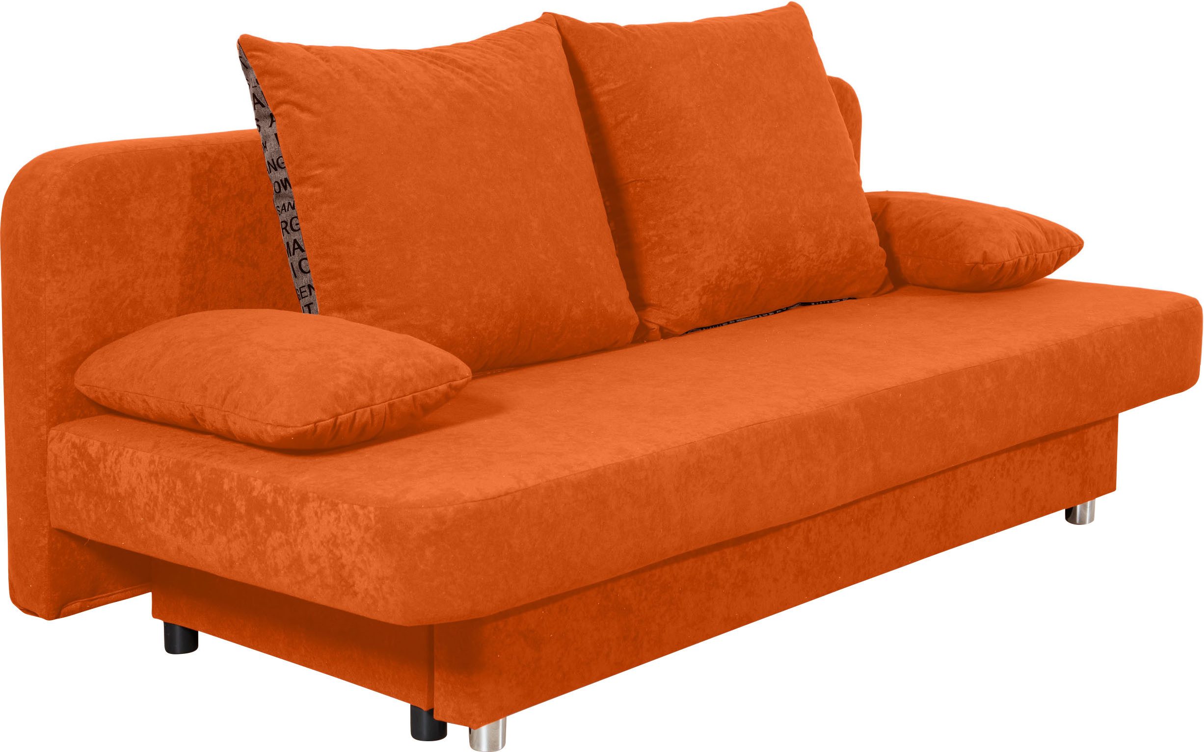 COLLECTION AB Slaapbank ULLA inclusief bedfunctie en opbergruimte Slaapbank, bedfunctie, bedlade, incl. rugkussens, armleuningkussens
