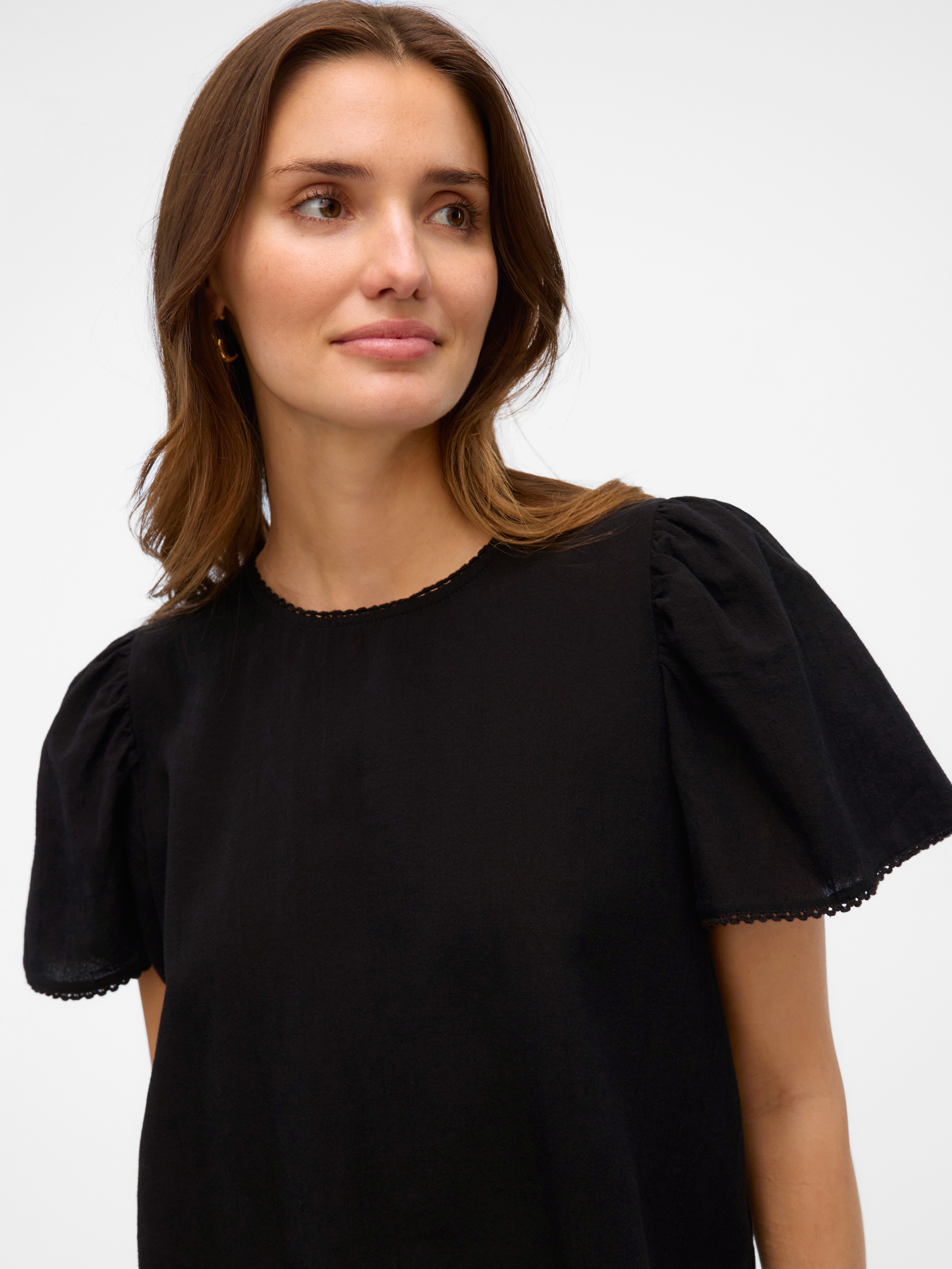 Vero Moda Blouse met korte mouwen VMPRETTY SS TOP WVN GA NOOS
