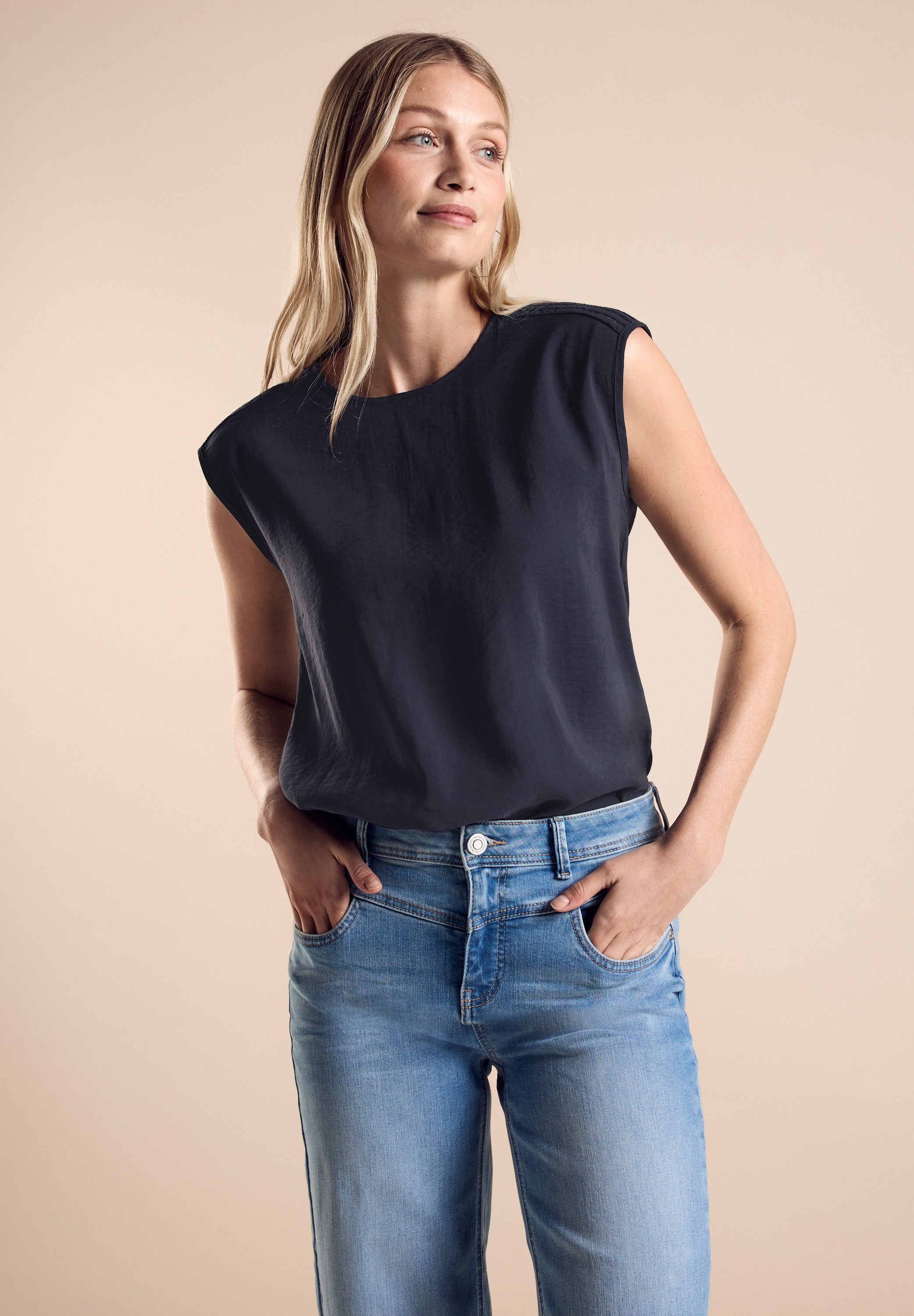 STREET ONE Shirttop met gehaakt randje