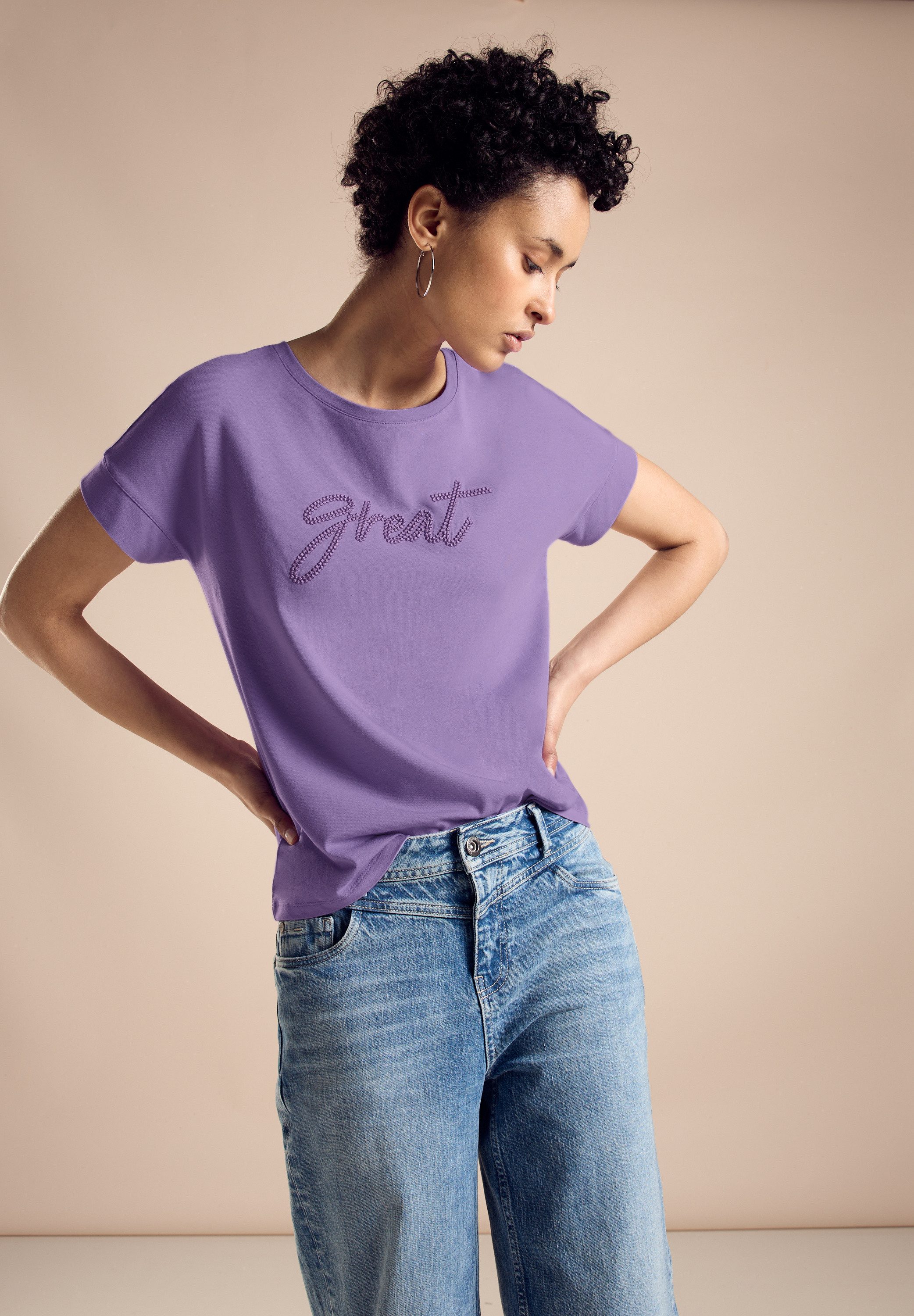 STREET ONE Shirttop met tekst