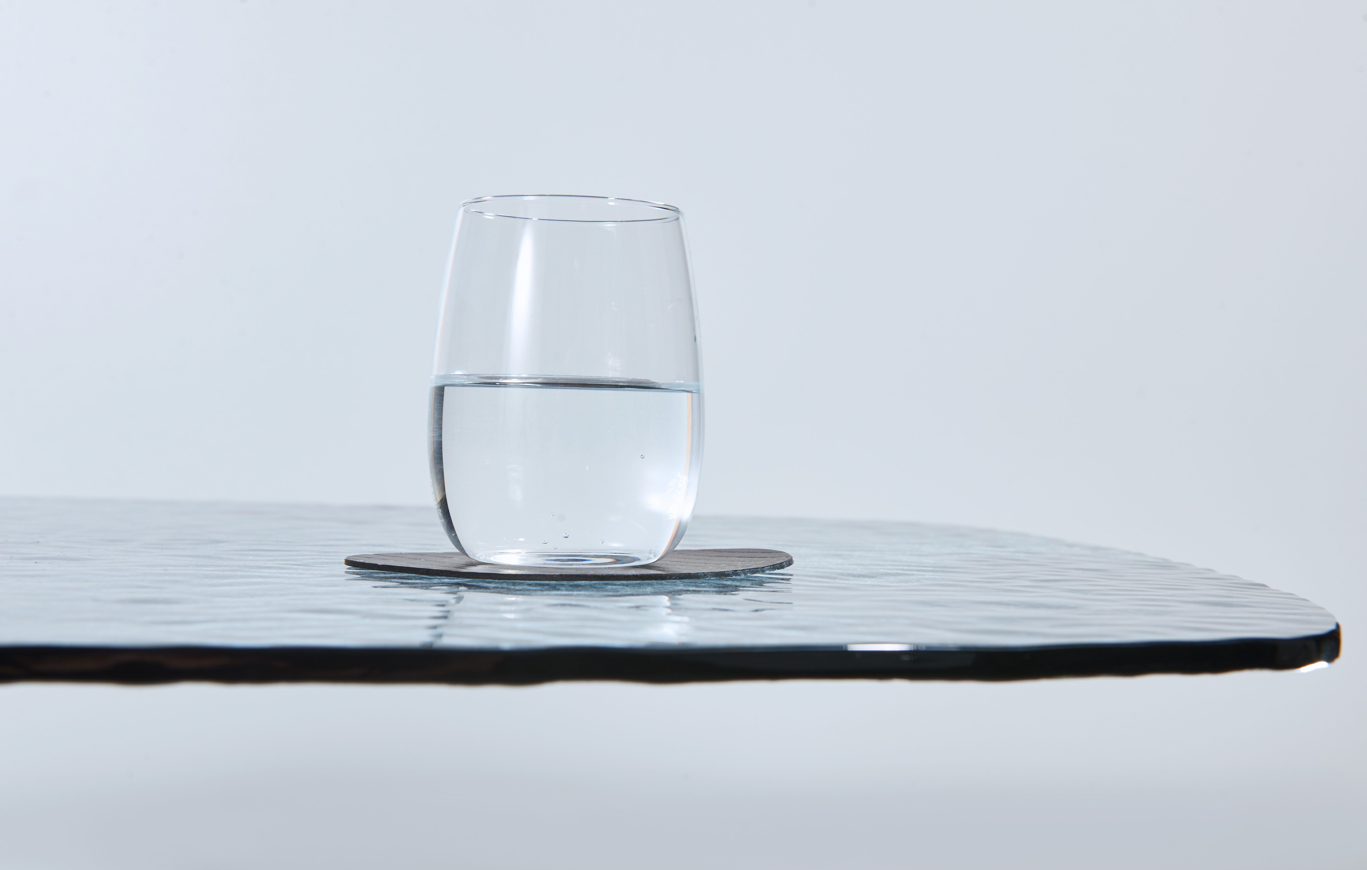 Stolkom Salontafel Elias glazen tafel zwart, salontafel BxHxD 110x44x70 cm Veiligheidsglas breukveilig, glasplaat watergolf zwart getint