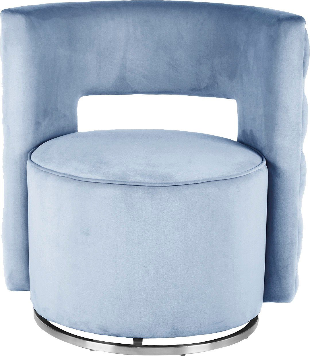 Kayoom Fauteuil Draaistoel Beverly 125, draaibaar, frame van staal, fluweelachtige oppervlakte (1 stuk)