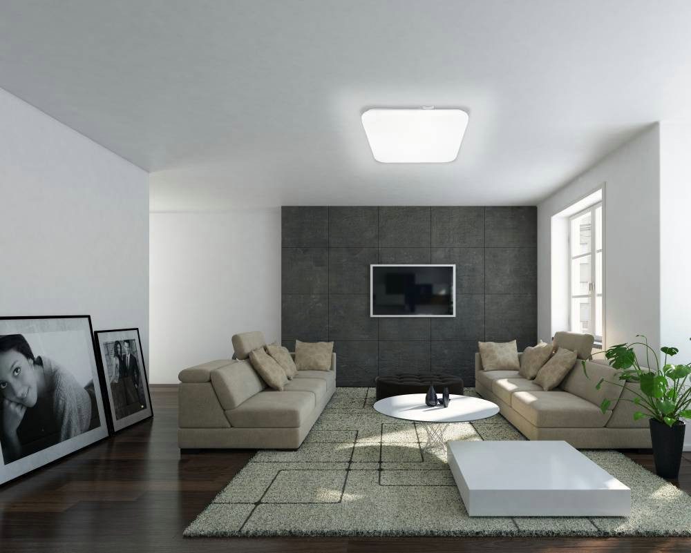 EGLO Led-plafondlamp FRANIA plafondlamp, wit, lage opbouw, Watt, kantoor (1 stuk)