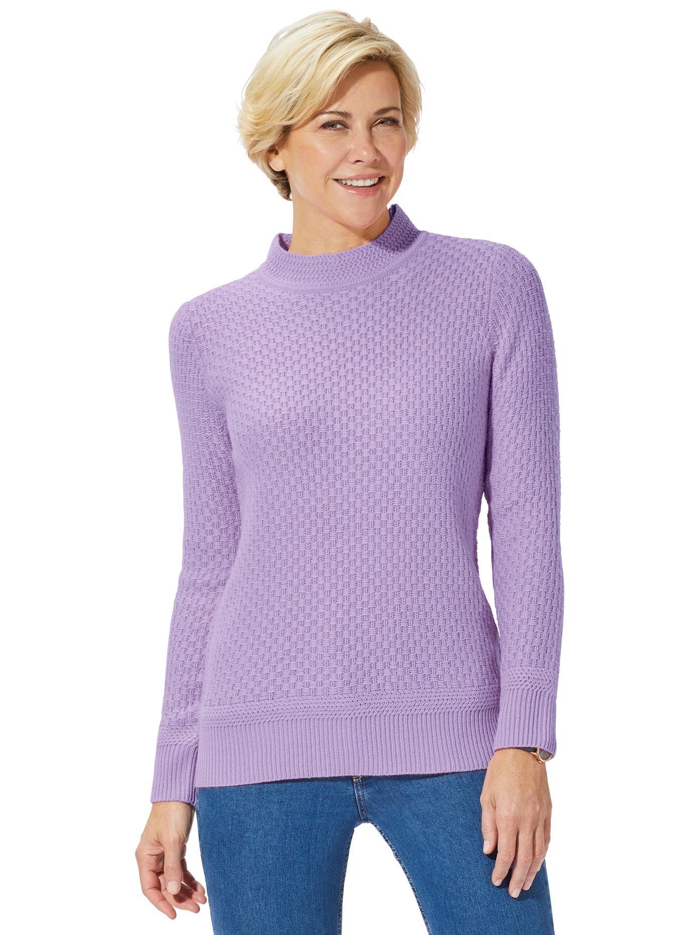 Classic Basics Trui met staande kraag Trui
