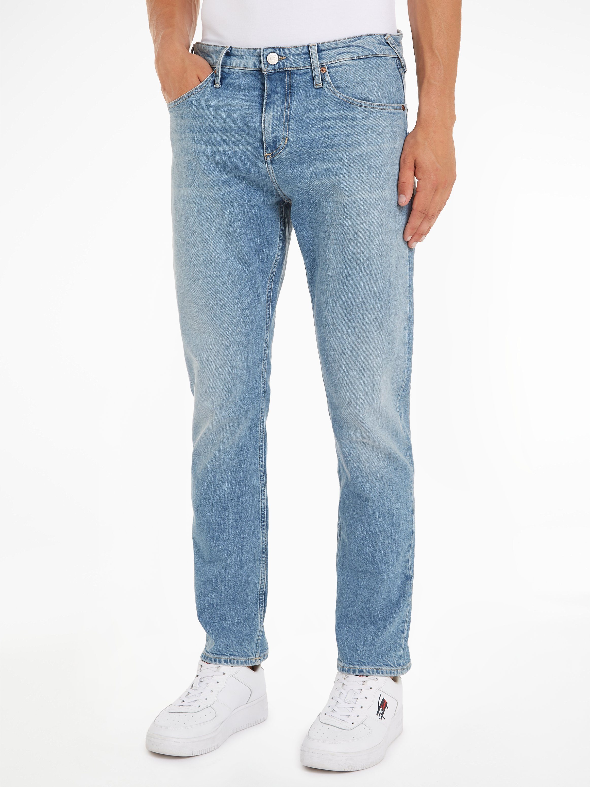 TOMMY JEANS Slim fit jeans SCANTON Y in 5-pocketsstijl heren slim fit jeans maat 36 blauw