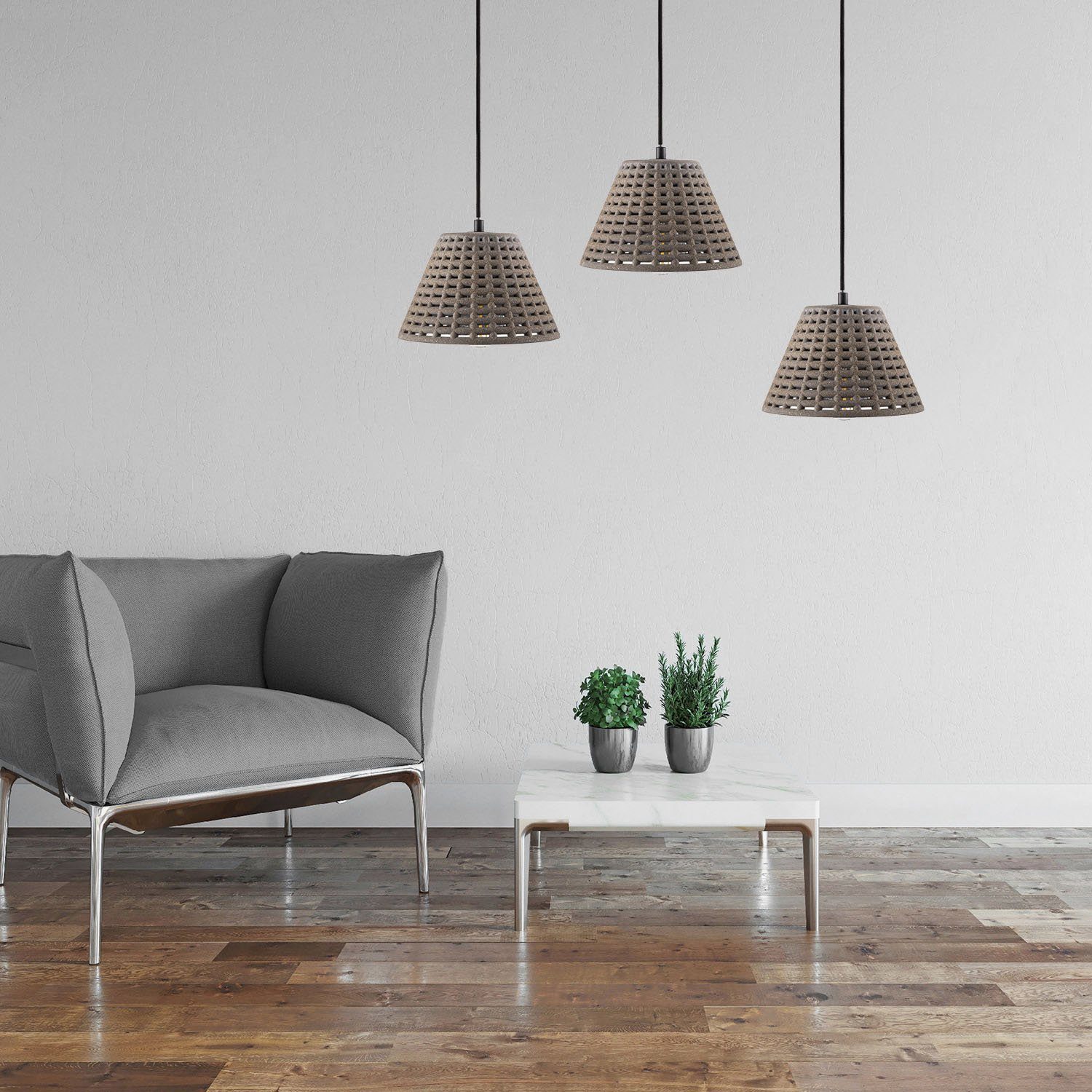 Paco Home Hanglamp Gitta Hanglamp led, E27 hek lamp woonkamer eetkamer keuken beton
