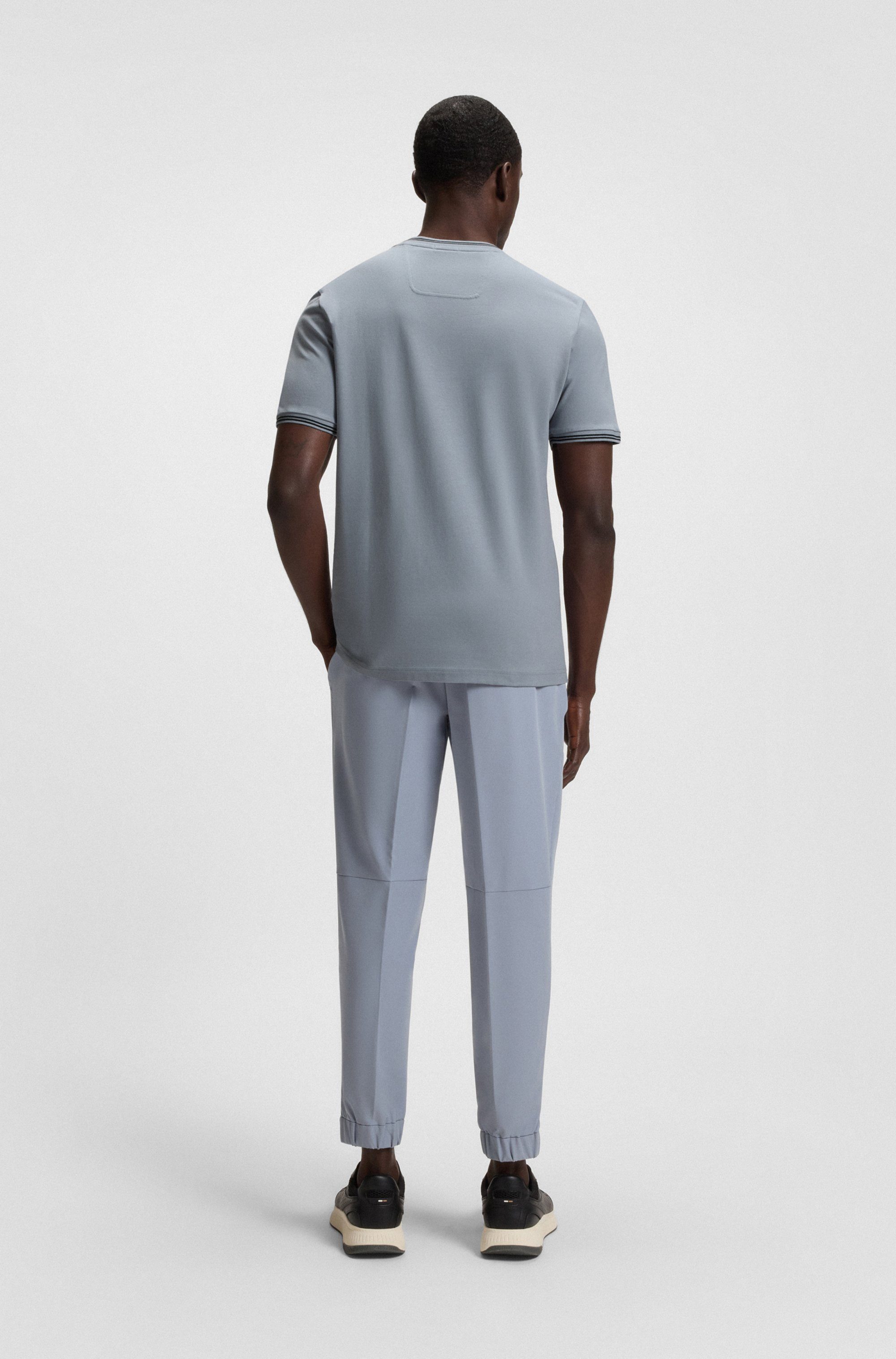 BOSS GREEN T-shirt Taul met contrasterende streepdetails