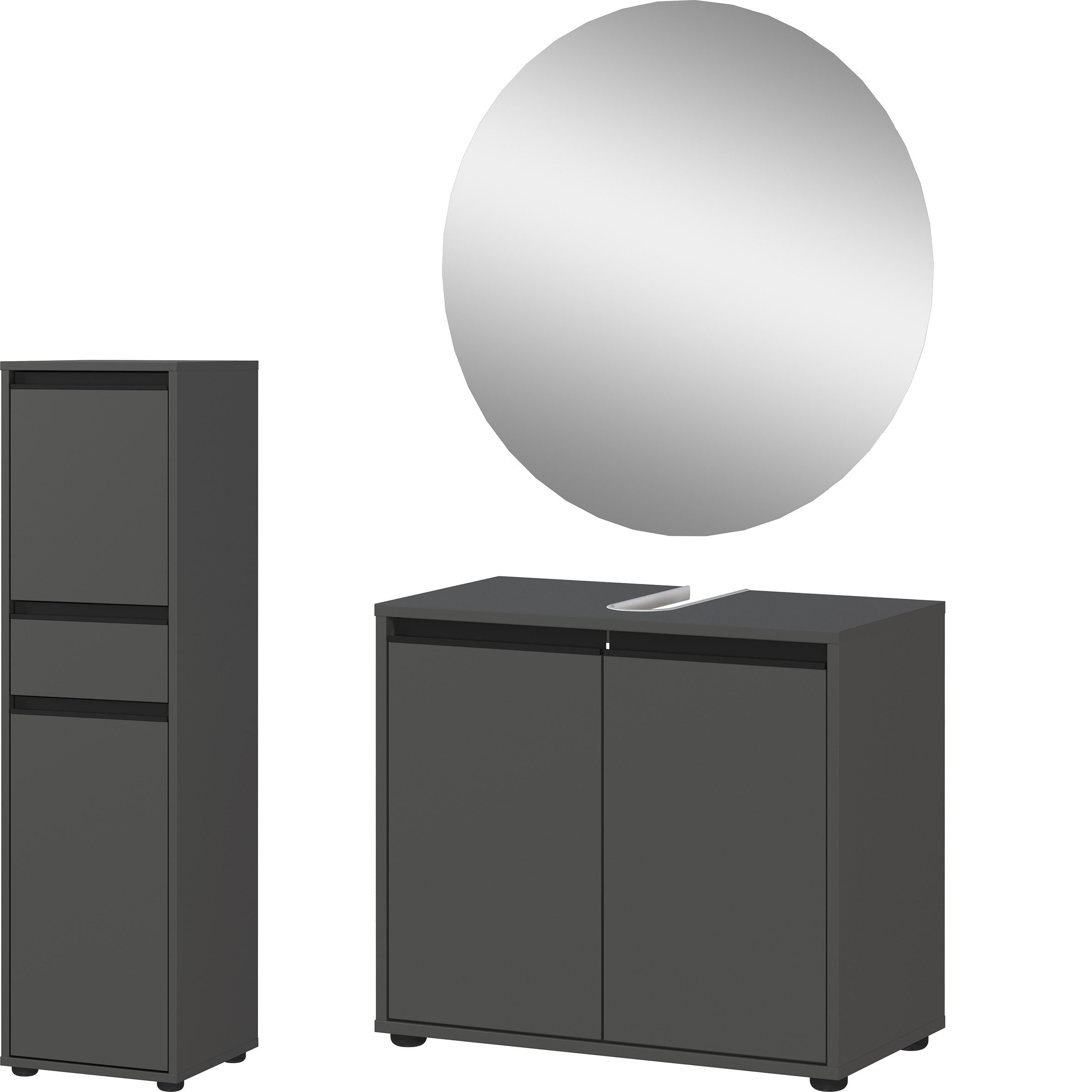 GERMANIA Badmeubelset Lemont 3-delig (3 stuks) badmeubelsets grijs