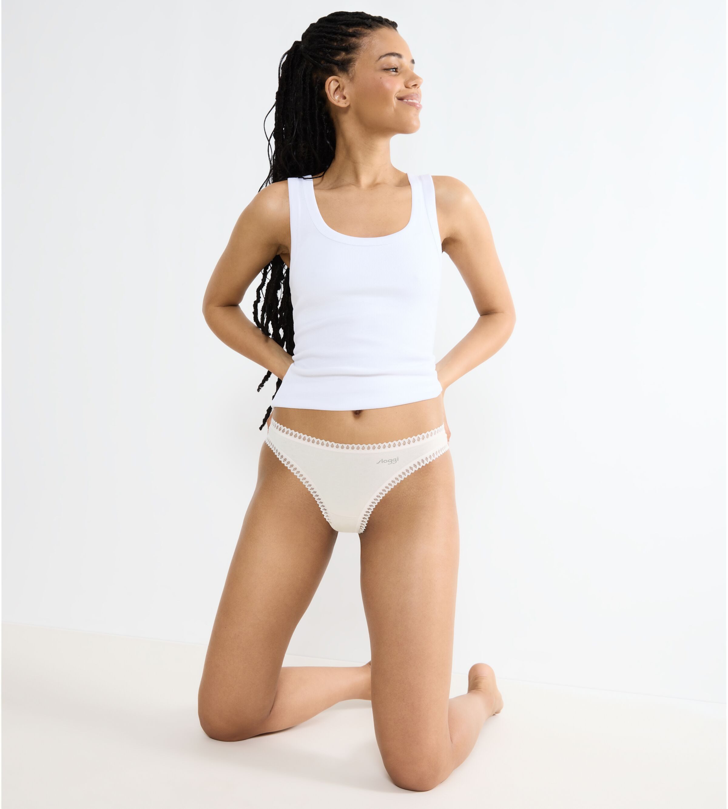 Sloggi String GO Crush met kantdetails, effen, gedessineerd (Set van 3)