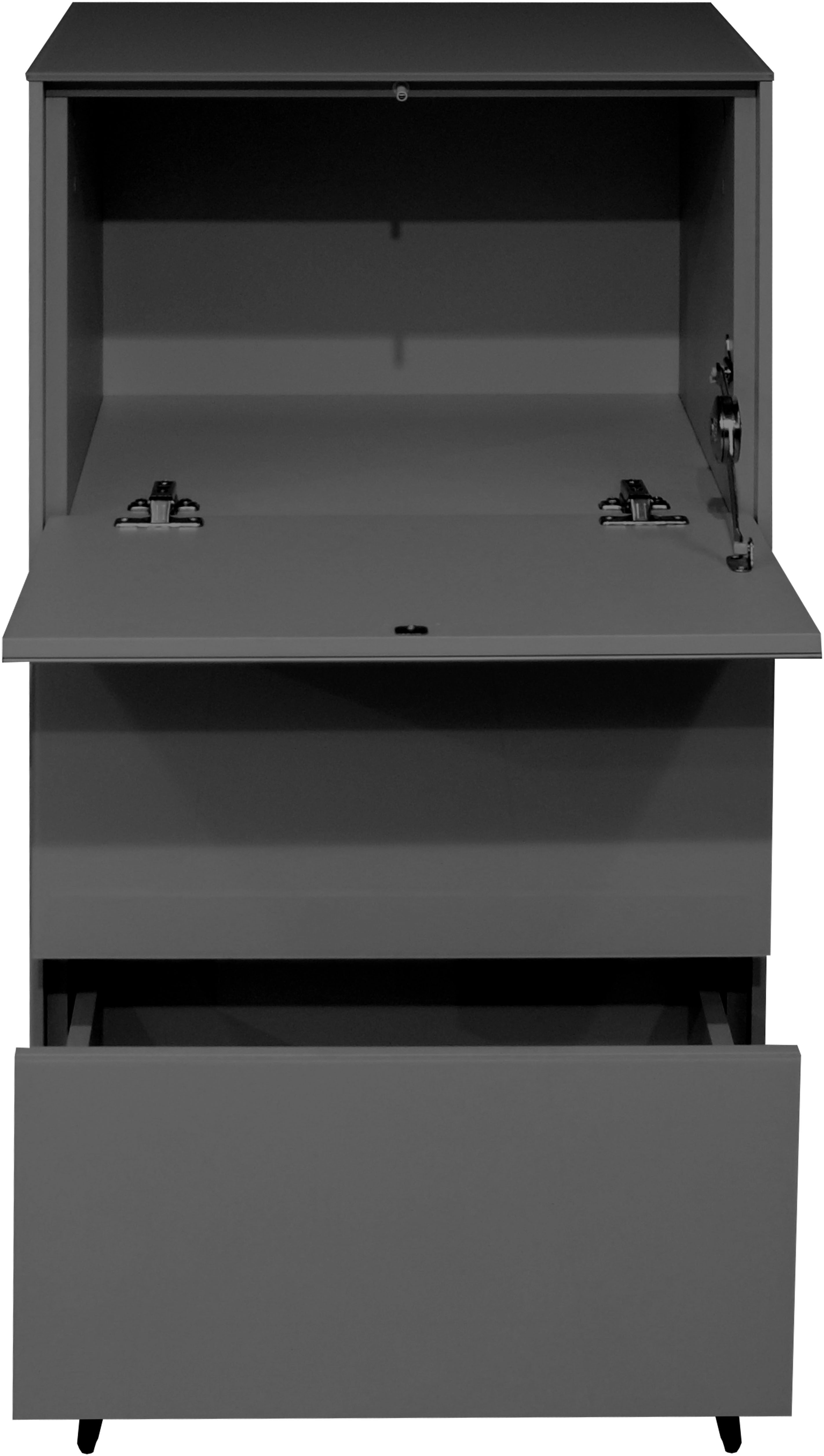 Mäusbacher Kast Imola BESTSELLER! Commode met glasfront en glazen bovenblad