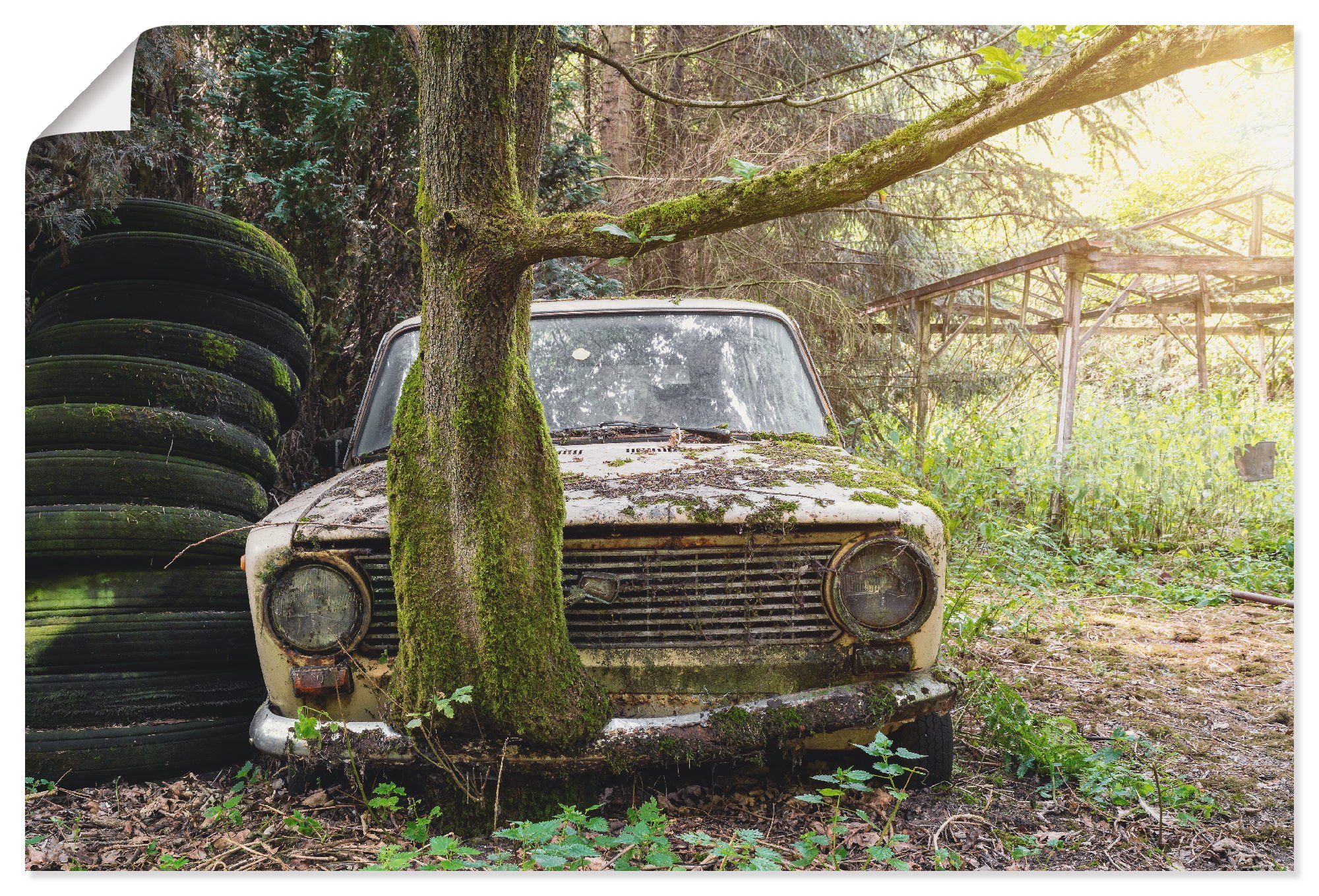 Artland Artprint Lost Places - roestige Lada- verlaten als poster in verschillende formaten maten foto schilderijen multicolor