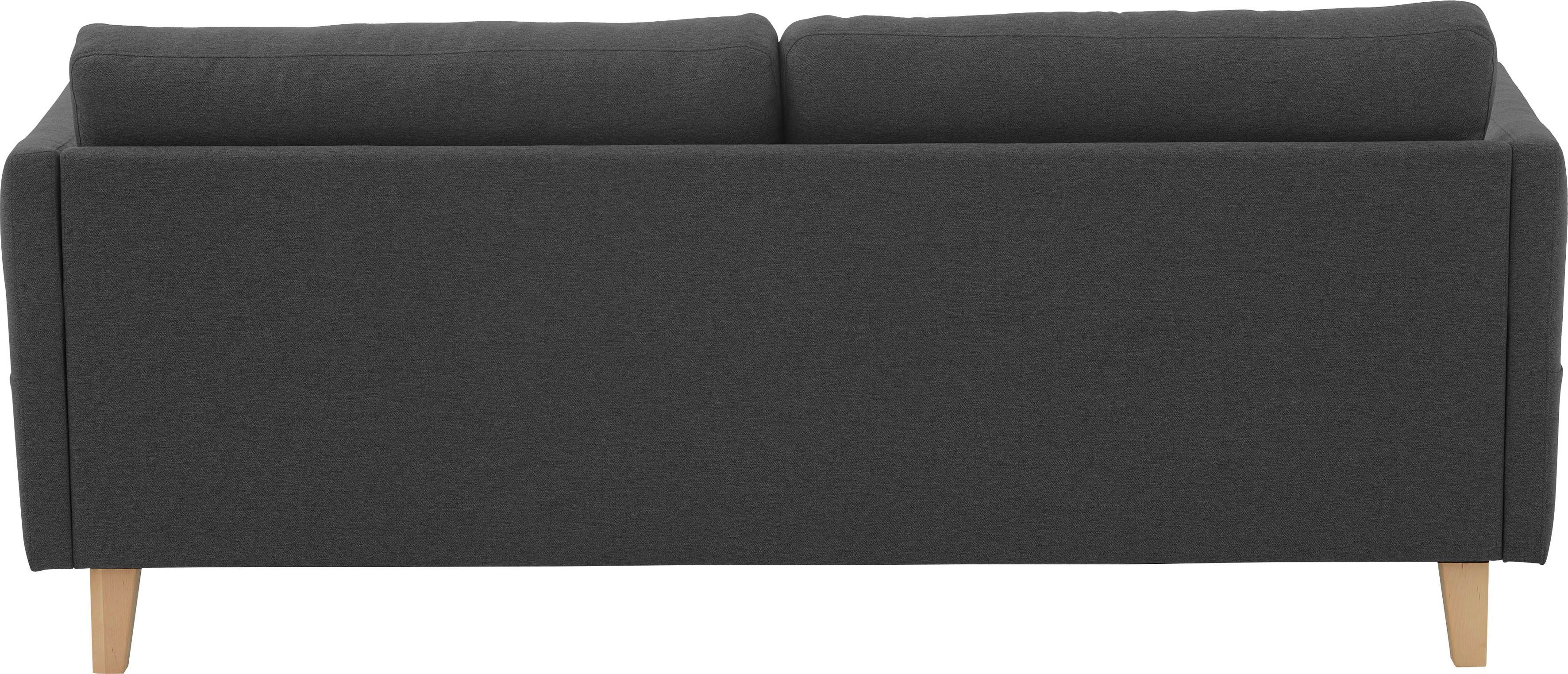 ATLANTIC home collection Hoekbank Mailo L-vorm met zakken opzij, récamier aan beide kanten te monteren, massief houten poten