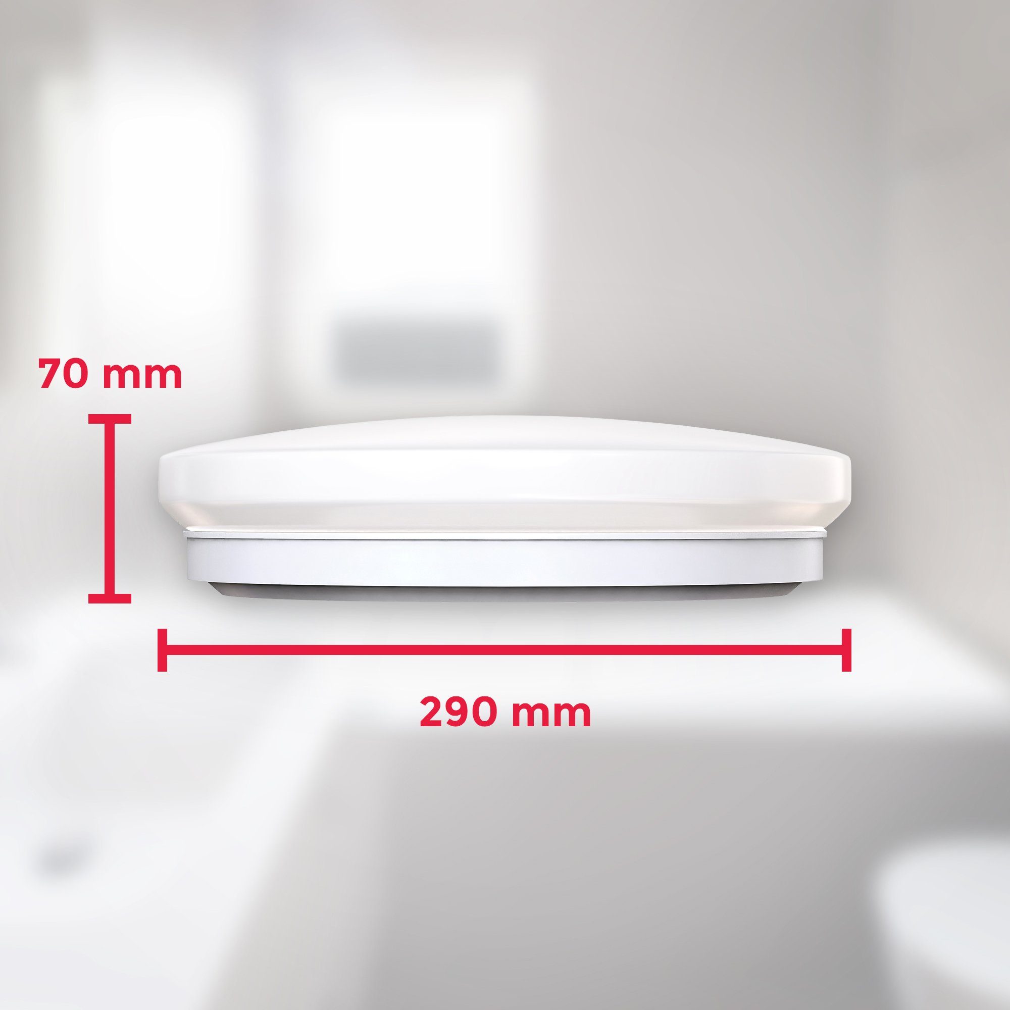 B.K.Licht Led-plafondlamp Plafondlamp, badkamer, inclusief 12 Watt LED-module 1200lm 4000K, plat, wit
