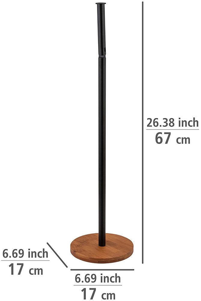 WENKO Toiletrolhouder Model 2-in-1 Serro voor plaatsing van 4 toiletpapierrollen, bamboe plaat