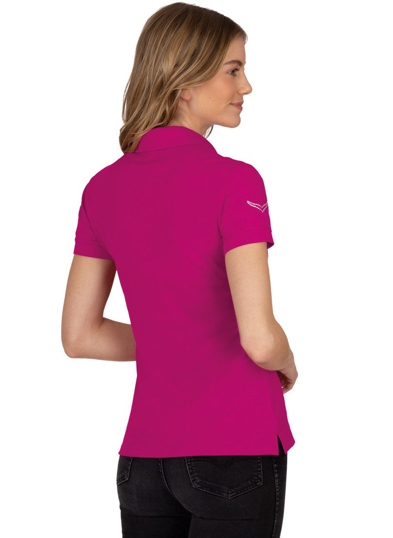 Trigema Poloshirt TRIGEMA poloshirt met kristallen (1-delig)
