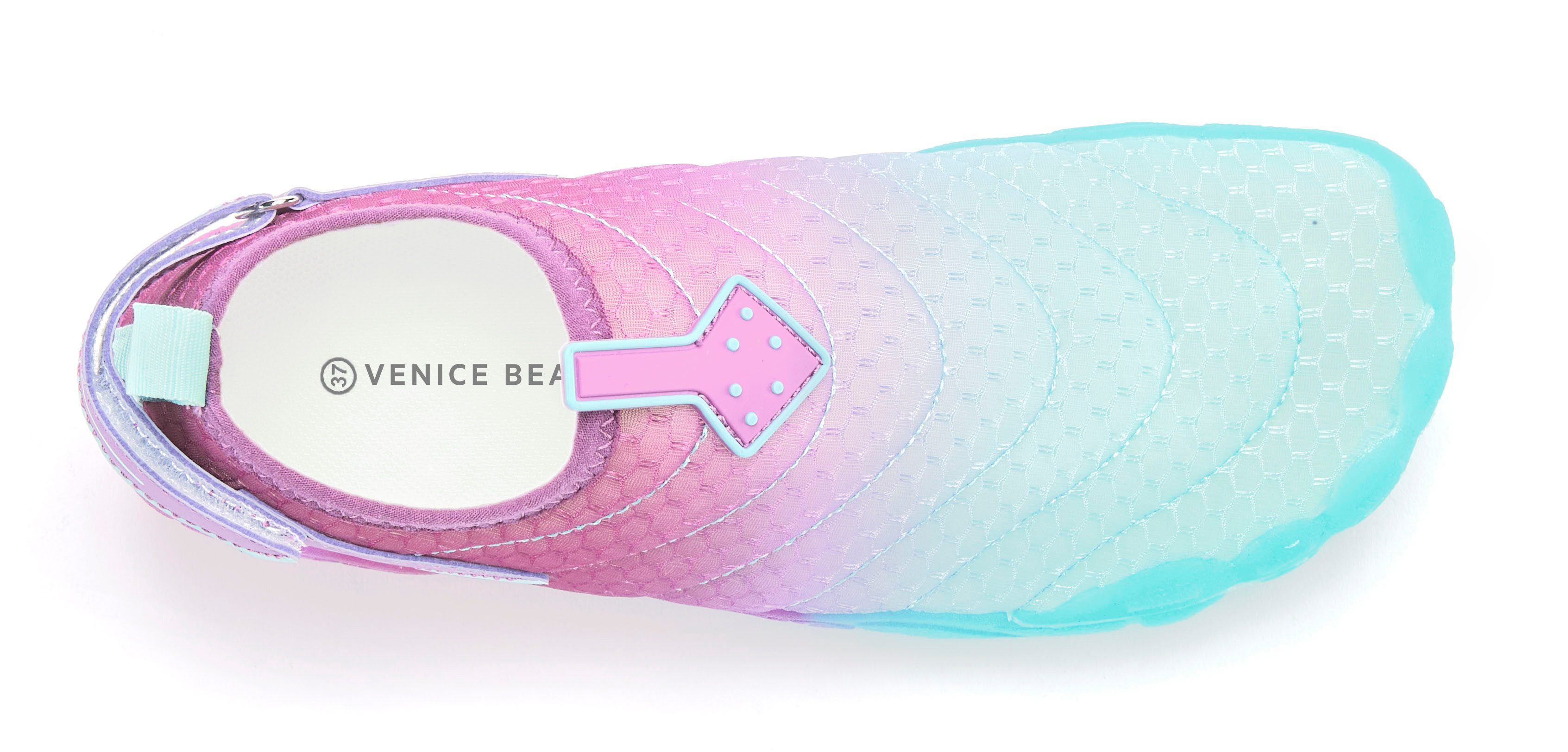 Venice Beach Waterschoenen lichte badslipper, slipper, waterschoen, flexibele zool unisex vegan
