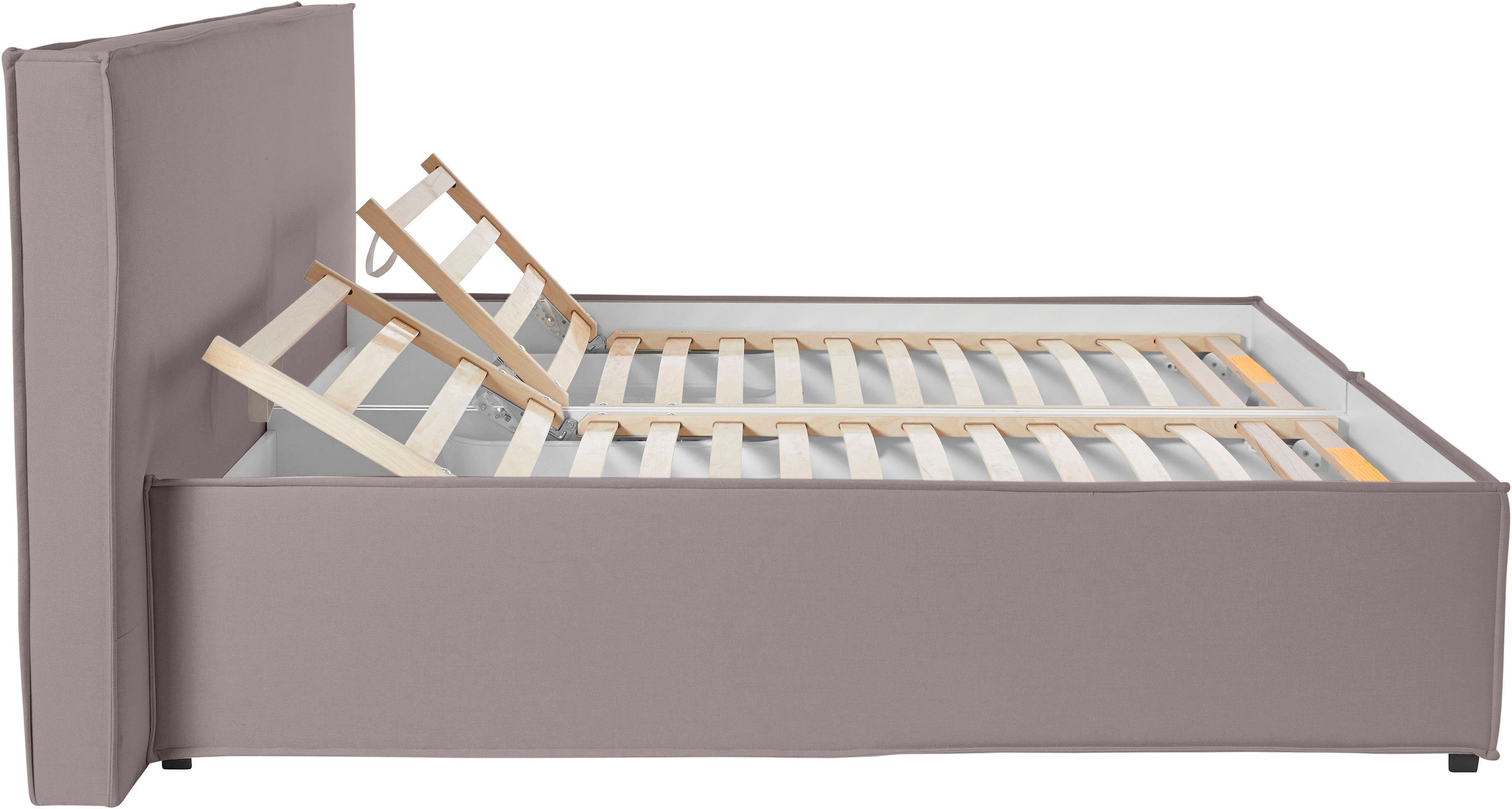 LeGer Home by Lena Gercke Gestoffeerd bed Isaline naar keuze zonder matras of met 3 matrassoorten, hoofdbordhoogte 107 cm