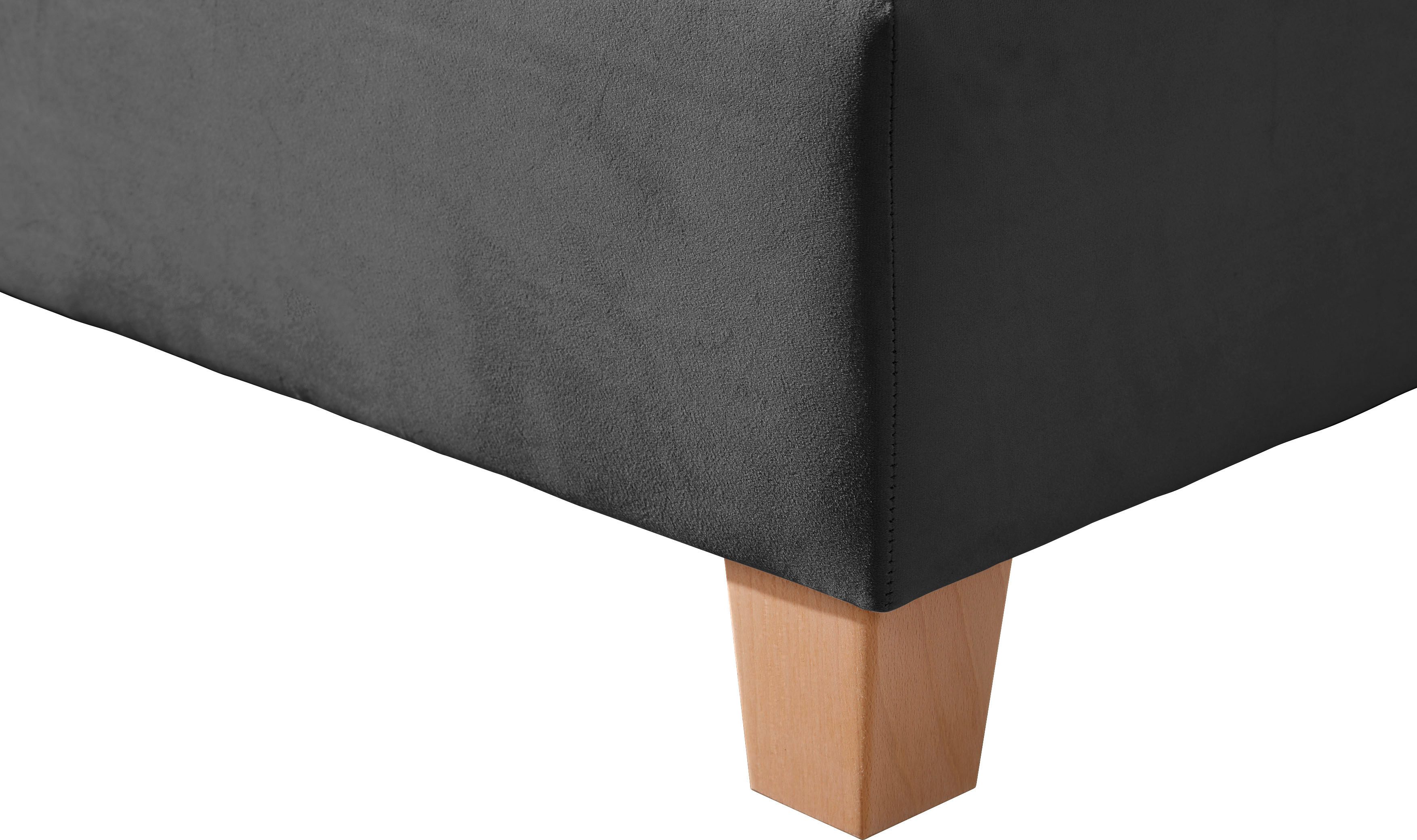 Home affaire Boxspring Fargo inclusief topper, in 3 soorten matrassen, in fluweel of structuurstof