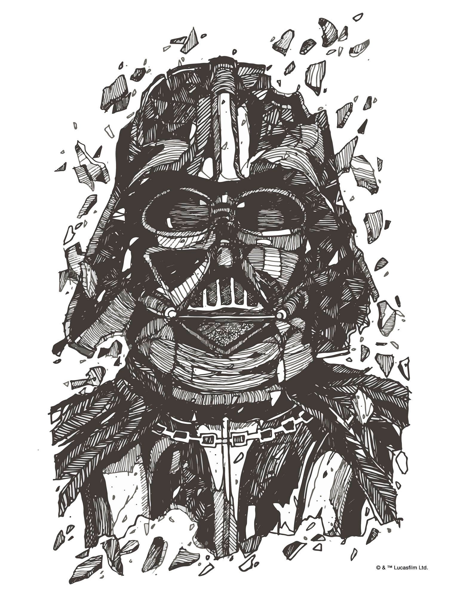 Komar Artprint Star Wars Darth Vader Drawing