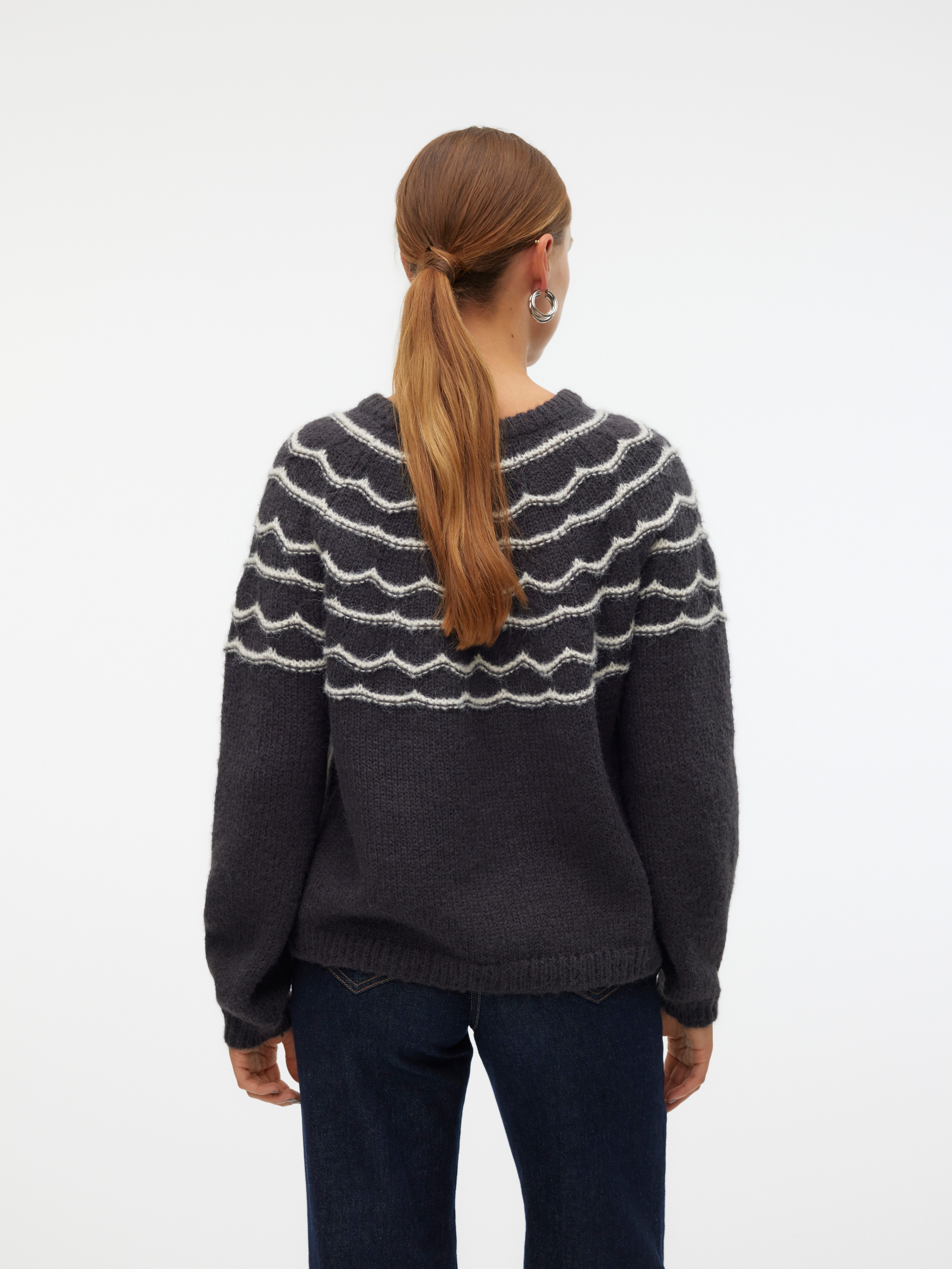 Vero Moda Trui met ronde hals VMCHARMAINE LS O-NECK PULLOVER GA BOO