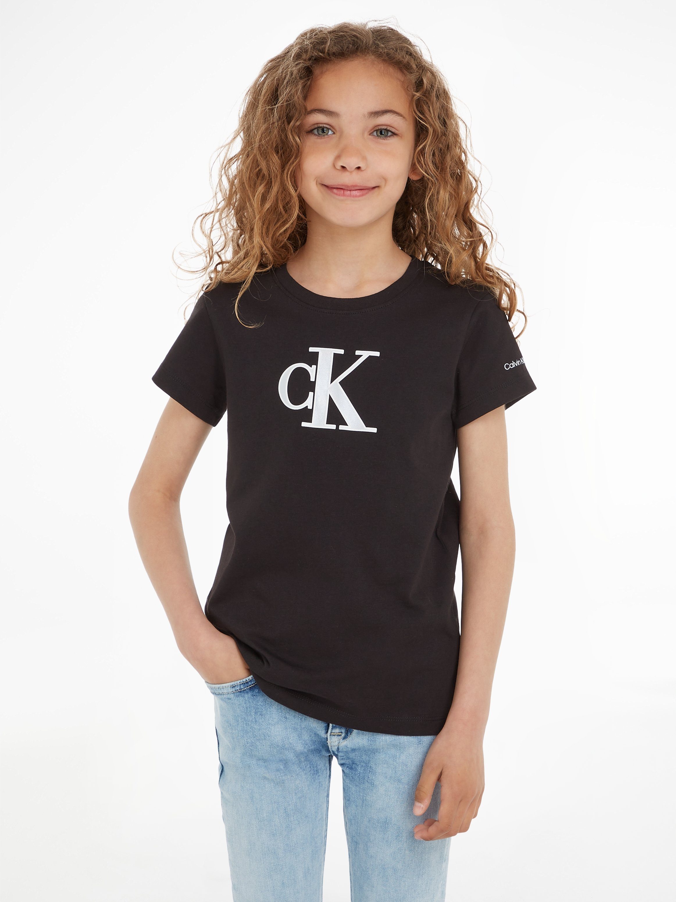 Calvin Klein T-shirt METALLIC MONOGRAM SLIM T-SHIRT