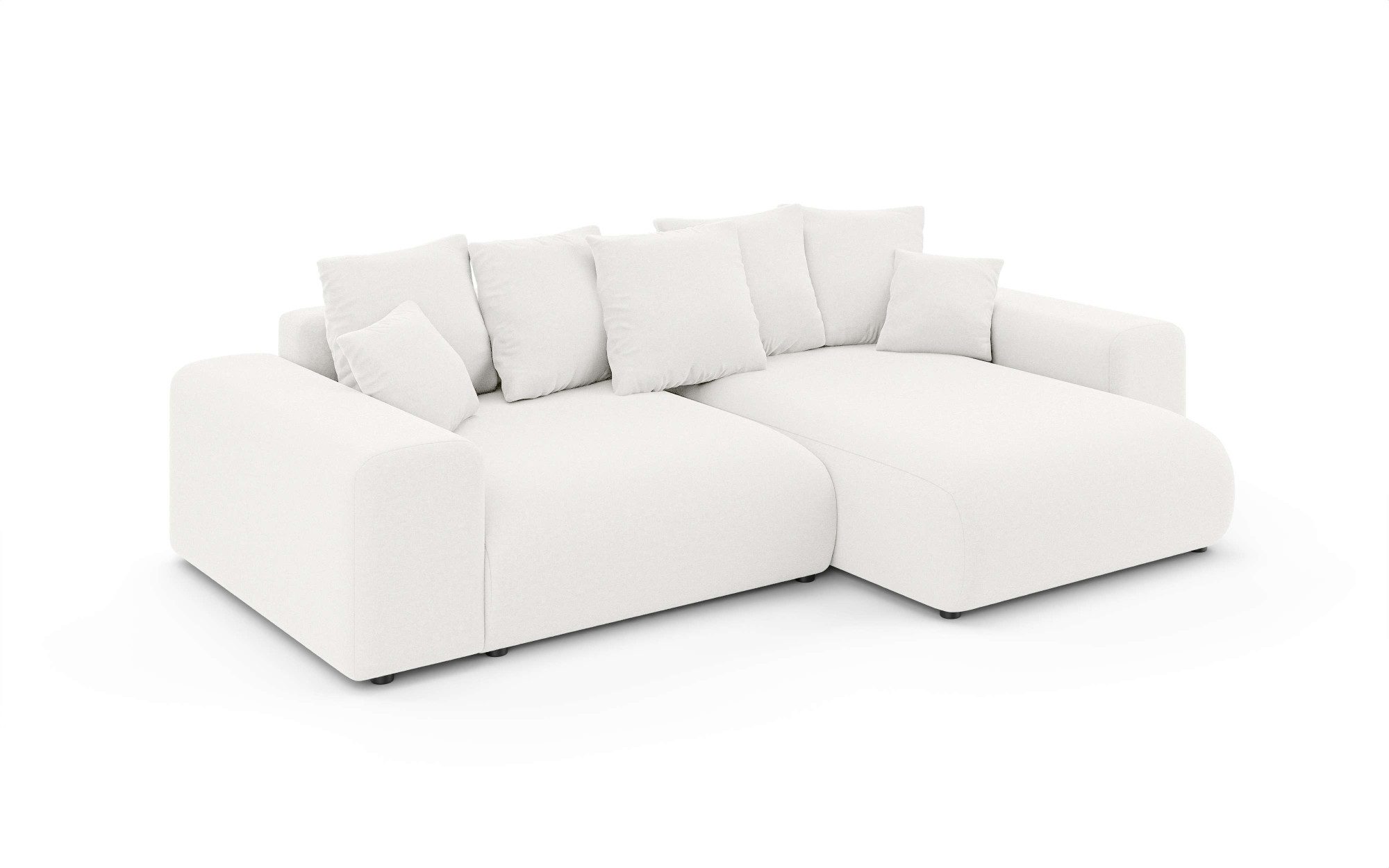 Home affaire Hoekbank LAKESIDE met bedfunctie en bedlade, B/D/H 257/166/84 cm L-vorm, recamiere aan beide zijden monteerbaar, golfondersteuning