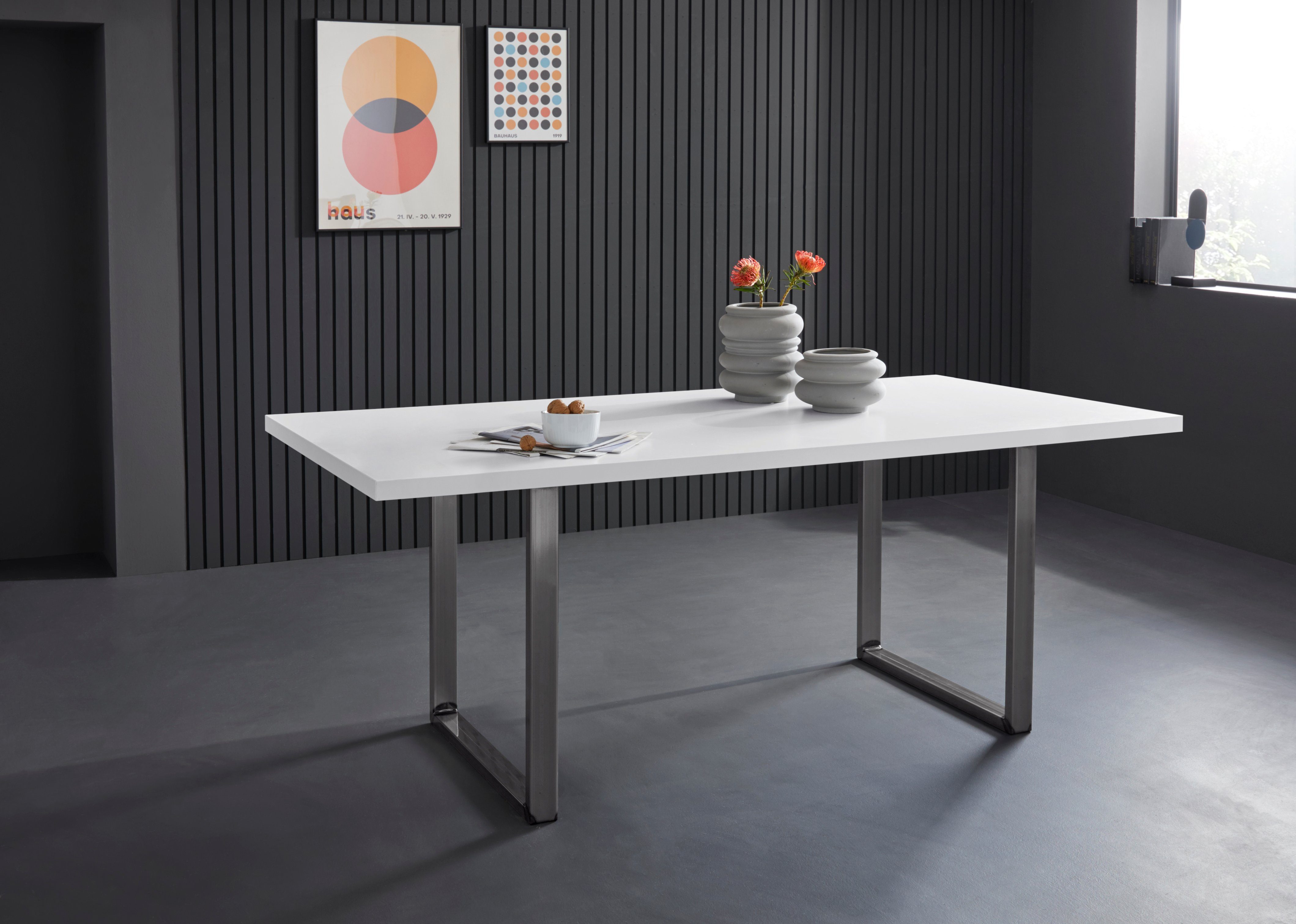 FORTE Eettafel Breedte 160 cm eettafels wit