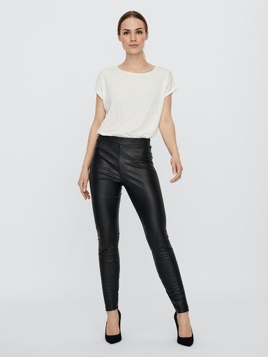 Vero Moda Imitatieleren broek VMGANA MR PL LEGGING