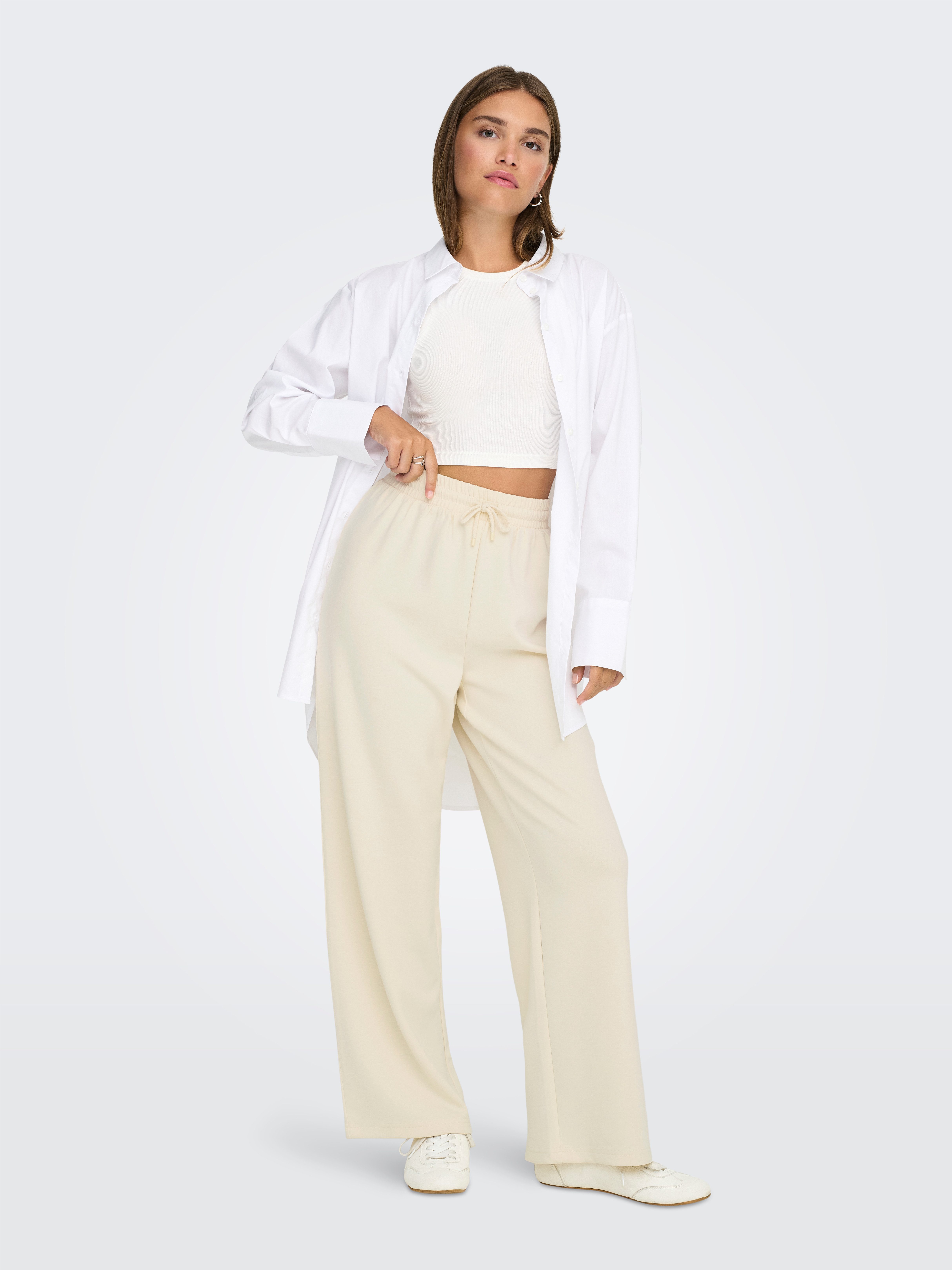 Only Trainingsbroek ONLSCARLETT WIDE PANT SWT NOOS
