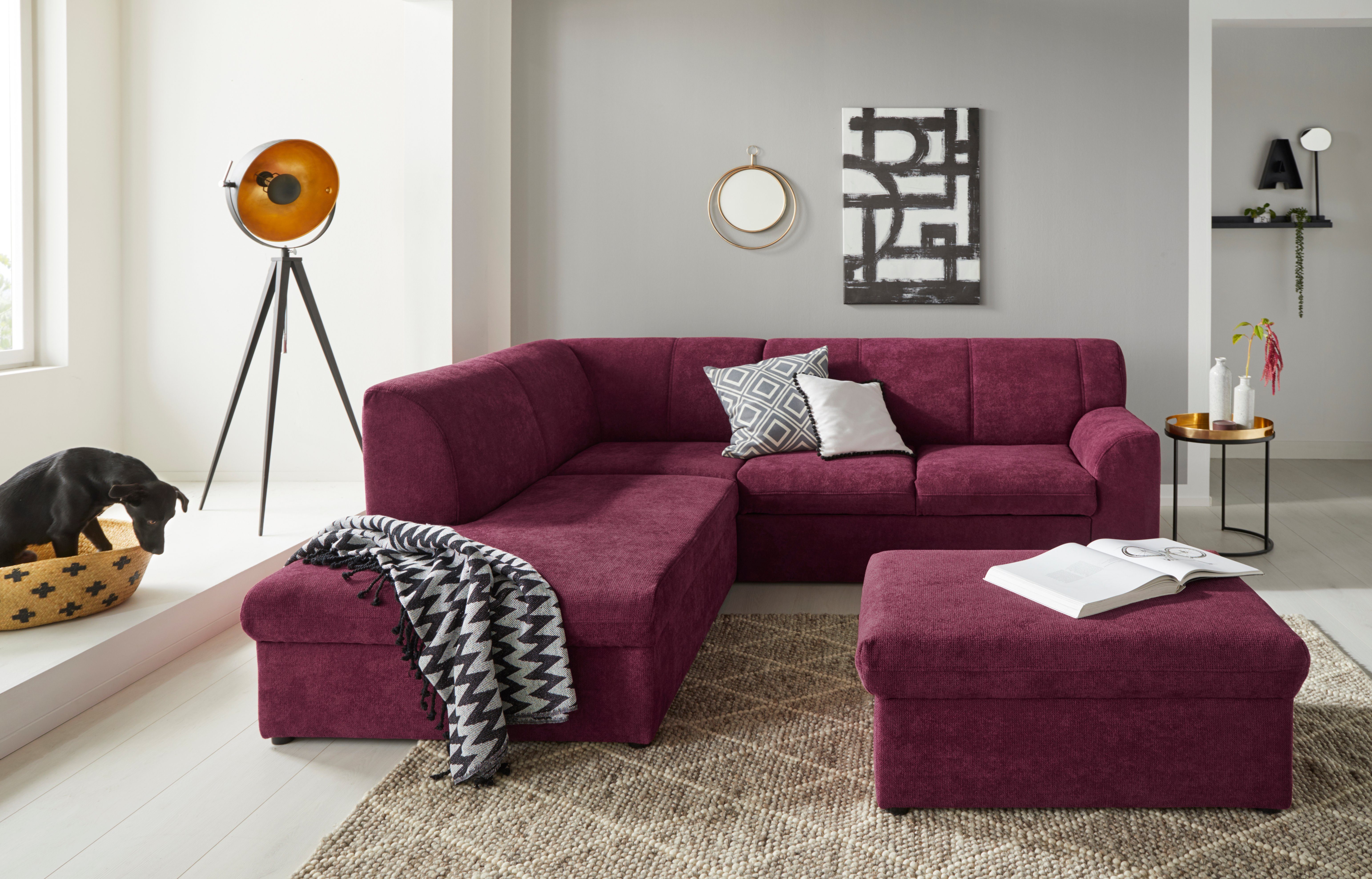 DOMO collection Hocker Topmatras met golfvering, op kunststof glijders