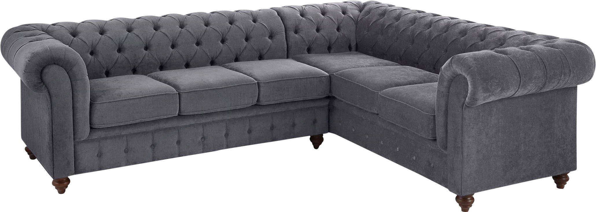 Premium collection by Home affaire Chesterfield-bank CHESTERFIELD met knoopsluiting, ook in leer