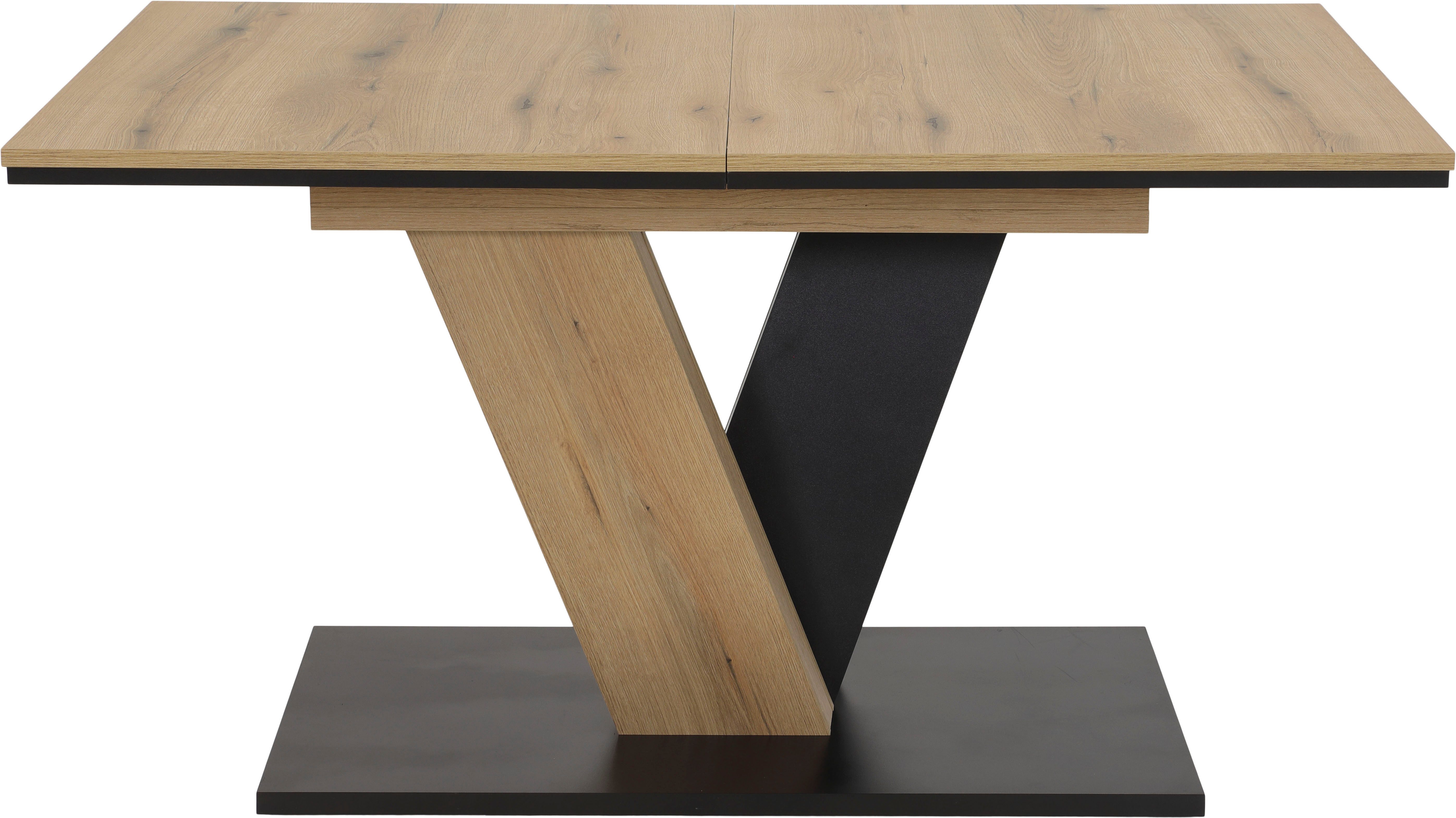 HELA Eethoek Weser Zuilentafel 140-180x90 cm, stoel met verenmand, 140 kg belastbaar (7-delig)