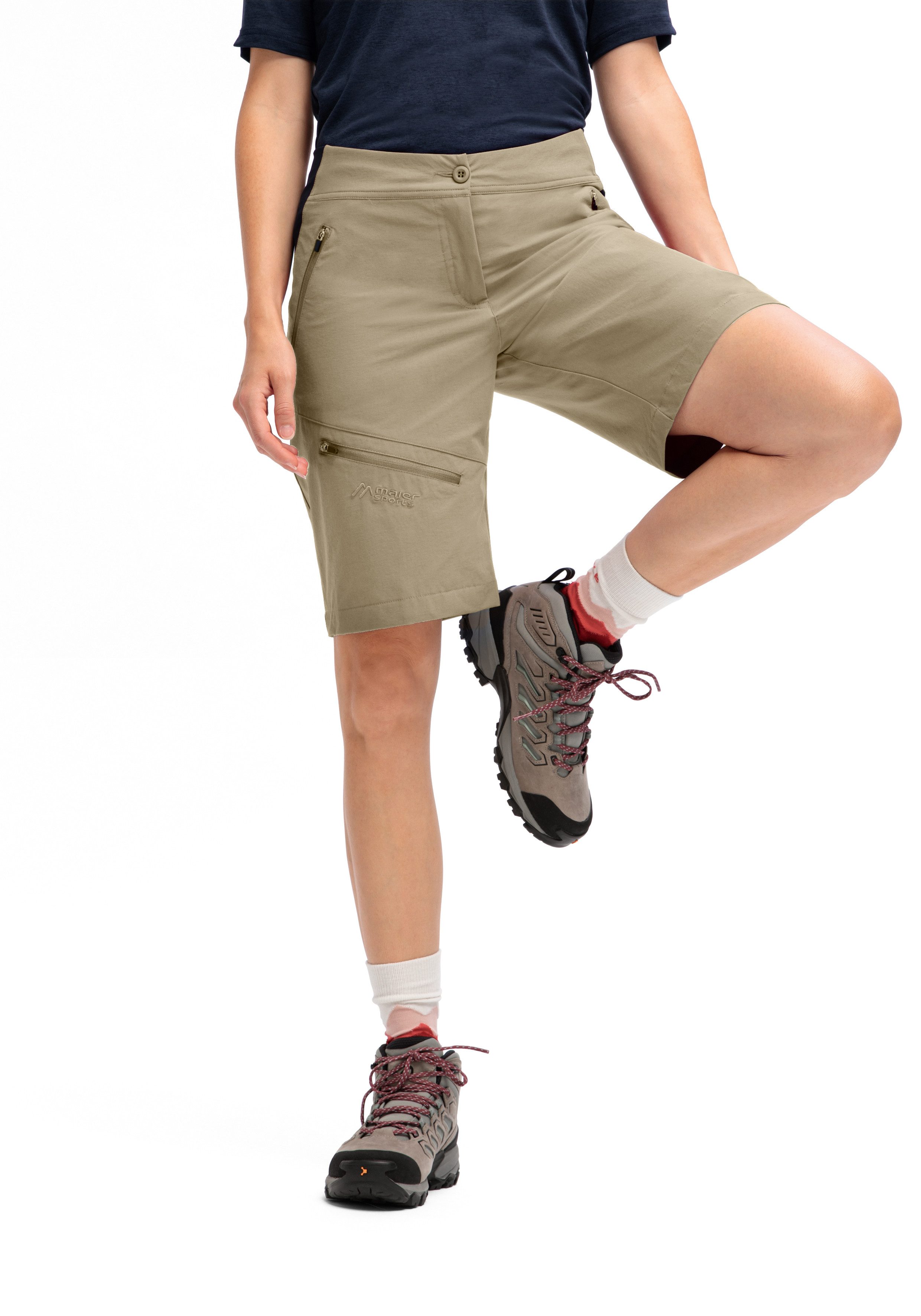 Maier Sports Outdoorbroek Inara Short Vario Dames shorts, korte wandelbroek, outdoorbroek, 4 zakken, regular fit