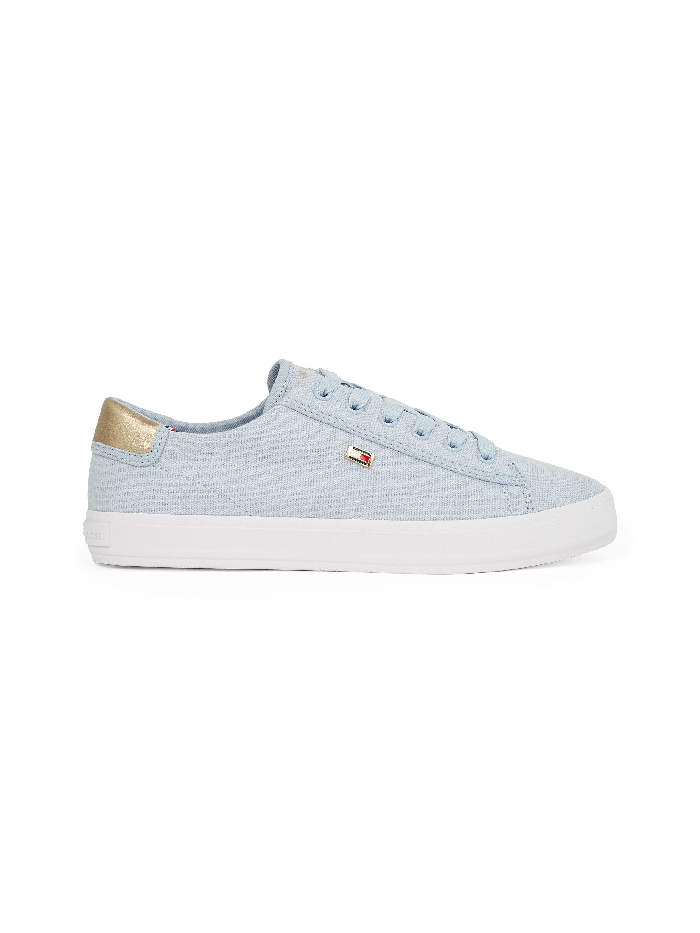 Tommy Hilfiger Plateausneakers VULC CANVAS LACE UP SNEAKER , vrijetijdsschoen, lage schoen, veterschoen, in smalle vorm