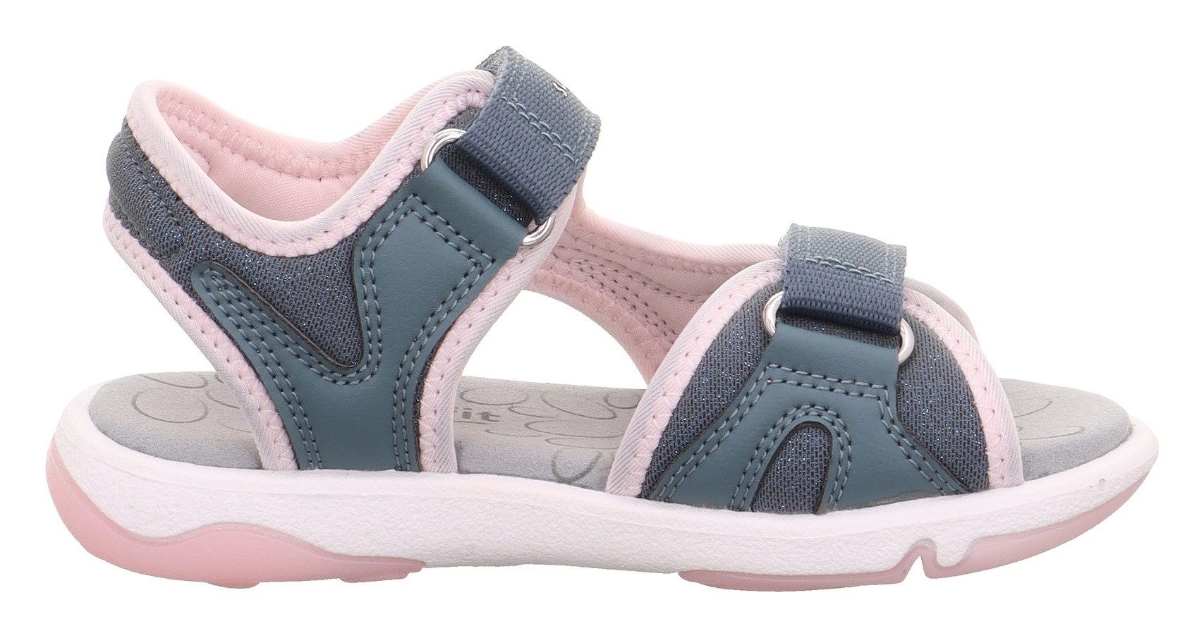Superfit Sandalen PEBBLES WMS: middel Buitensandaal met klittenband en hartjes, maat sjabloon om te downloaden