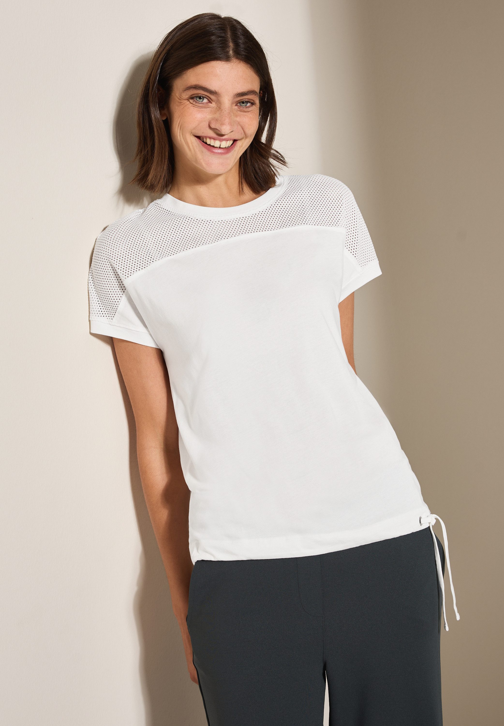 Cecil Blouse met korte mouwen dames blouses maat XS (36) wit
