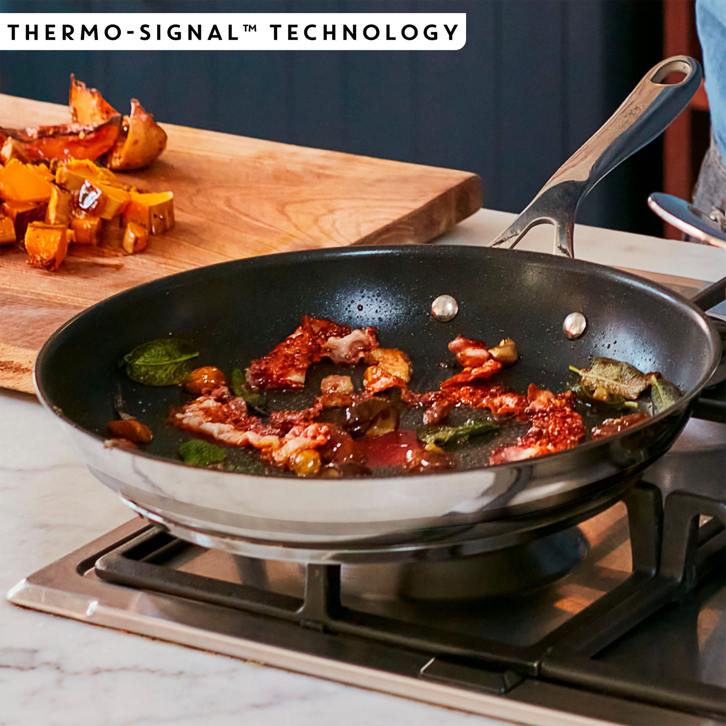 Tefal Wok Jamie Oliver E31019 Cook Smart Anti-aanbakcoating, thermo-signaal, inductie, Ø 28 cm