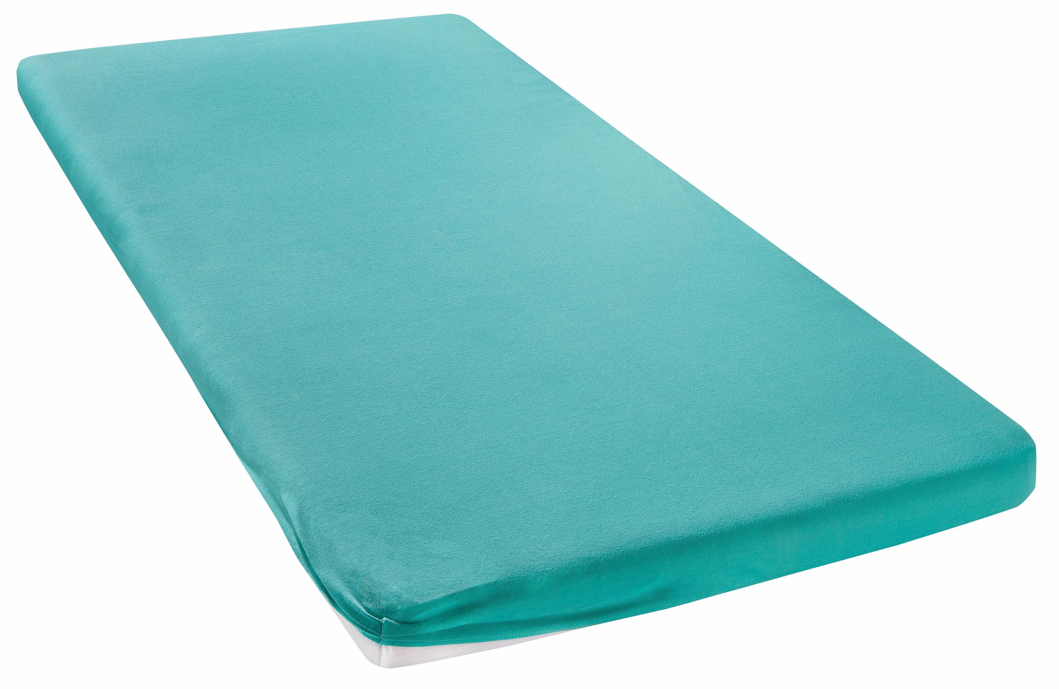 my home Hoeslaken Litschi in mt. 90x200, 140x200 of 180x200 cm, voor topmatras hoeslakens maat 160 cm x 200 cm blauw
