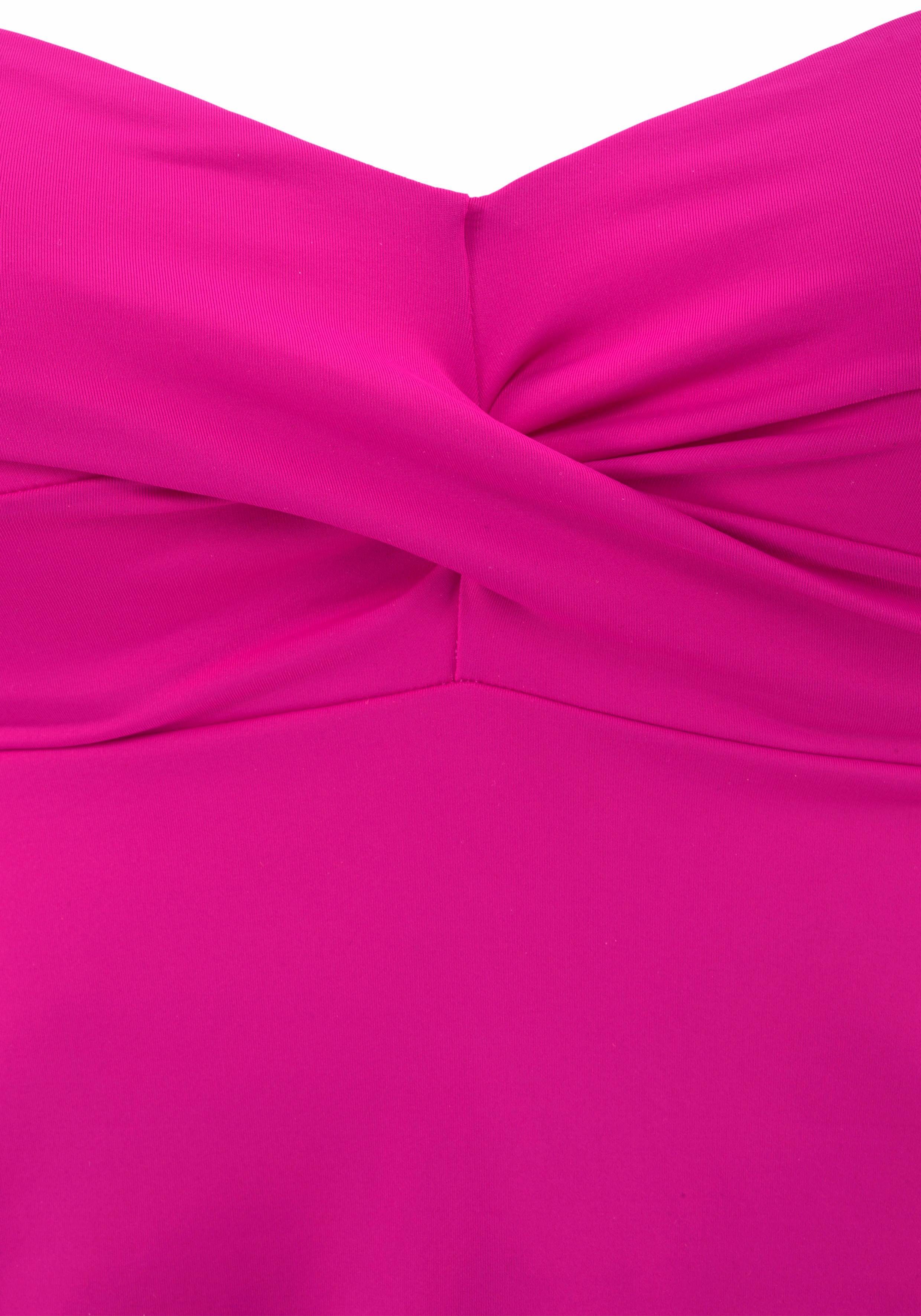 s.Oliver RED LABEL Beachwear Tankinitop met beugels Spain in wikkel-look dames tankini's met beugel maat 38 C roze