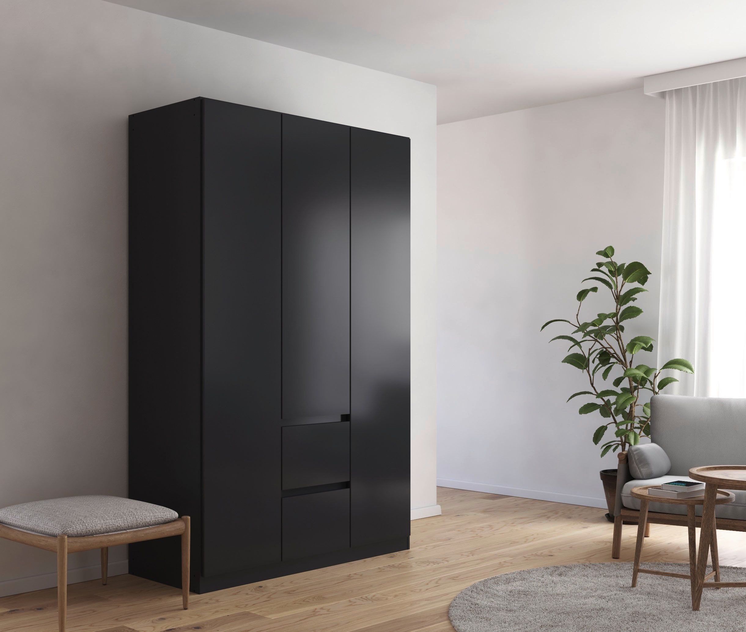 rauch Draaideurkast Kledingkast kast garderobe garderobekast MAINZ greeploze front, buitendeuren met push-to-open functie made in germany