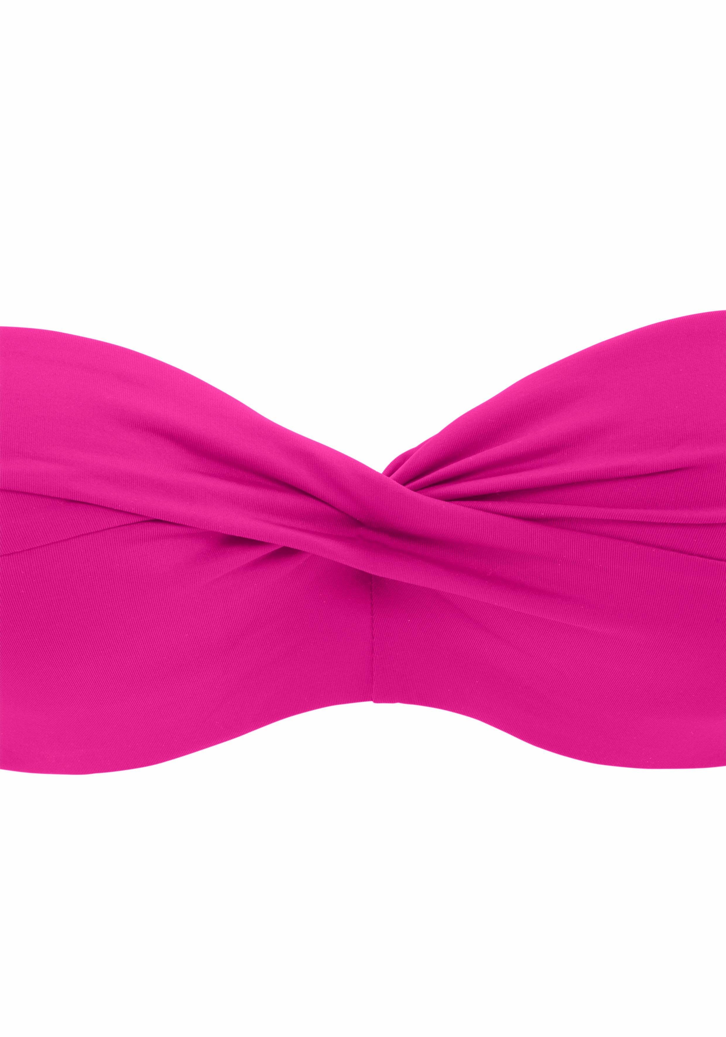 s.Oliver RED LABEL Beachwear Bandeau-bikinitop Spain in effen kleuren met wikkel-look