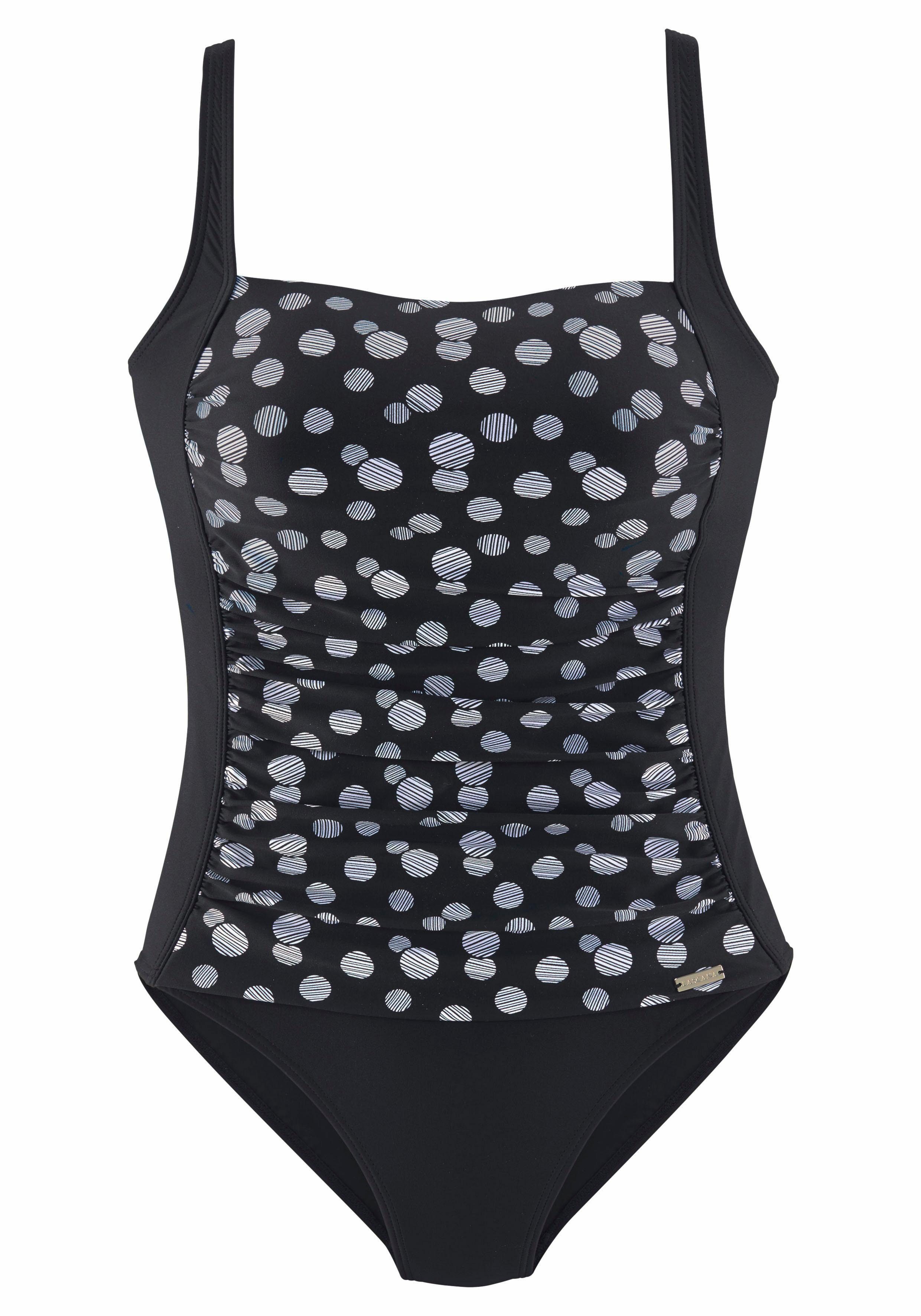 Lascana Badpak in een modieus design met een modellerend effect dames badpakken maat B B zwart