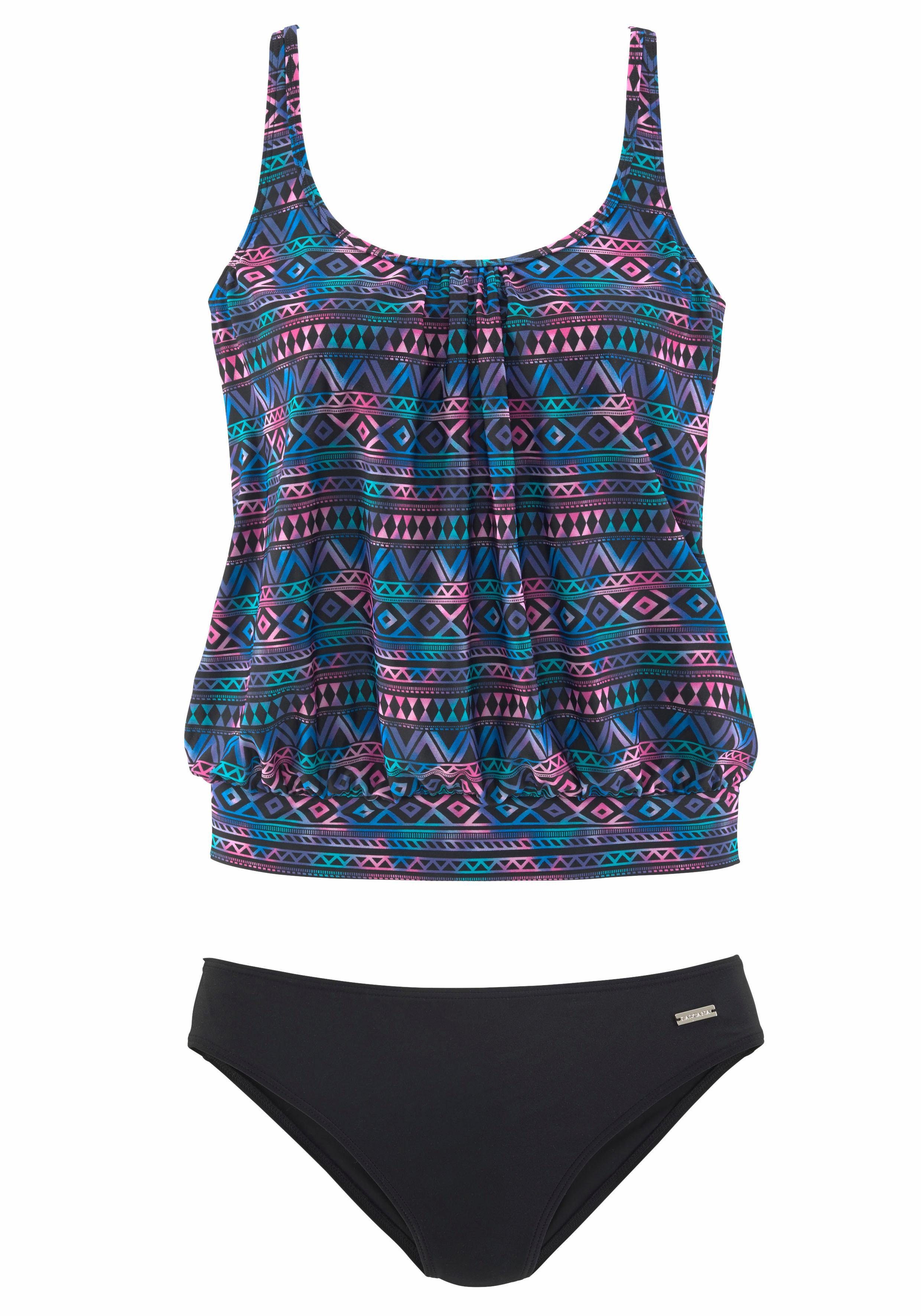 Lascana Oversized tankini met softcups, verstelbare bandjes, met onderborst-elastiek