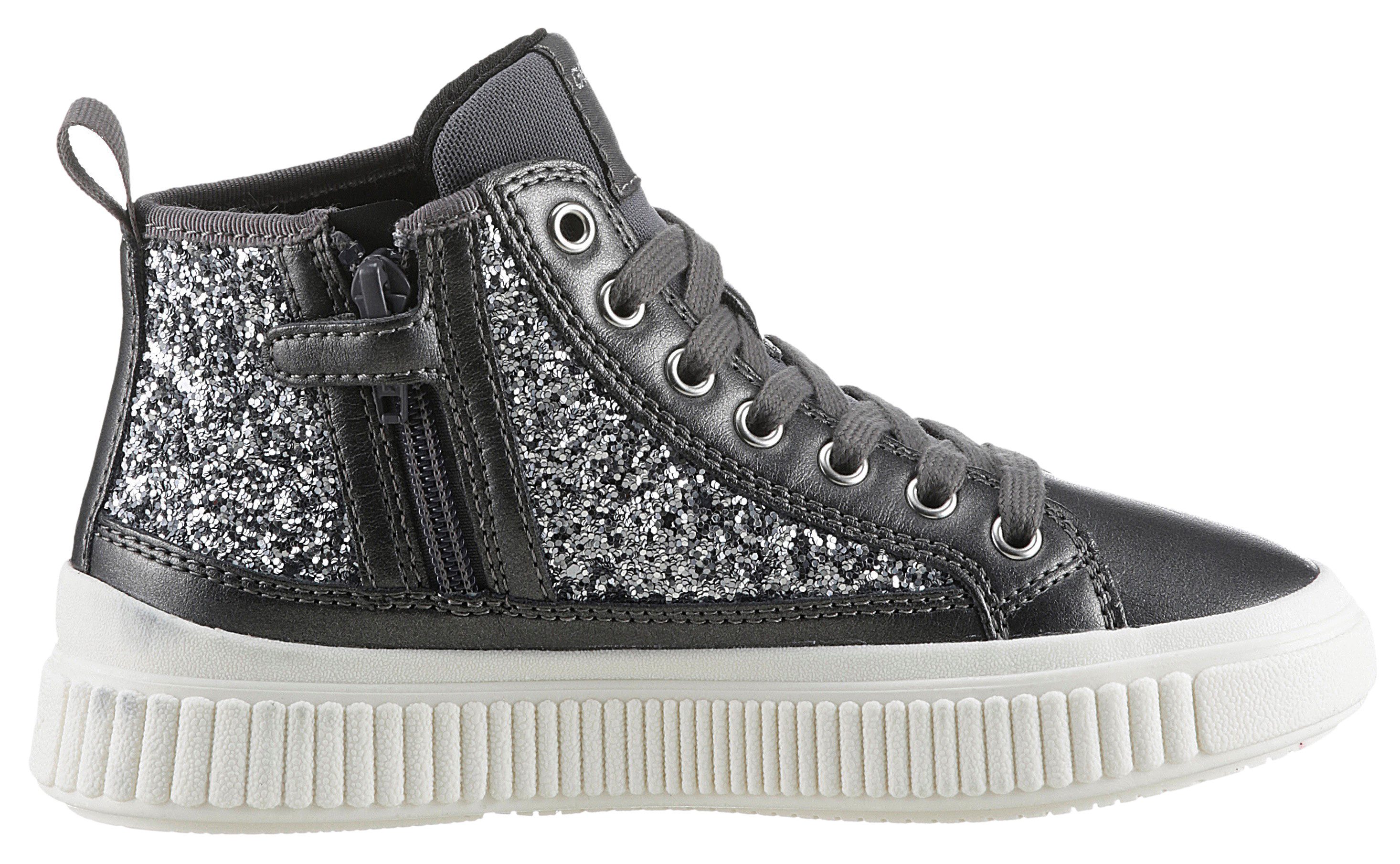 Geox Sneakers J LAQUINNY GIRL D High top sneaker, veterschoenen, freizeitschoen met plateausool