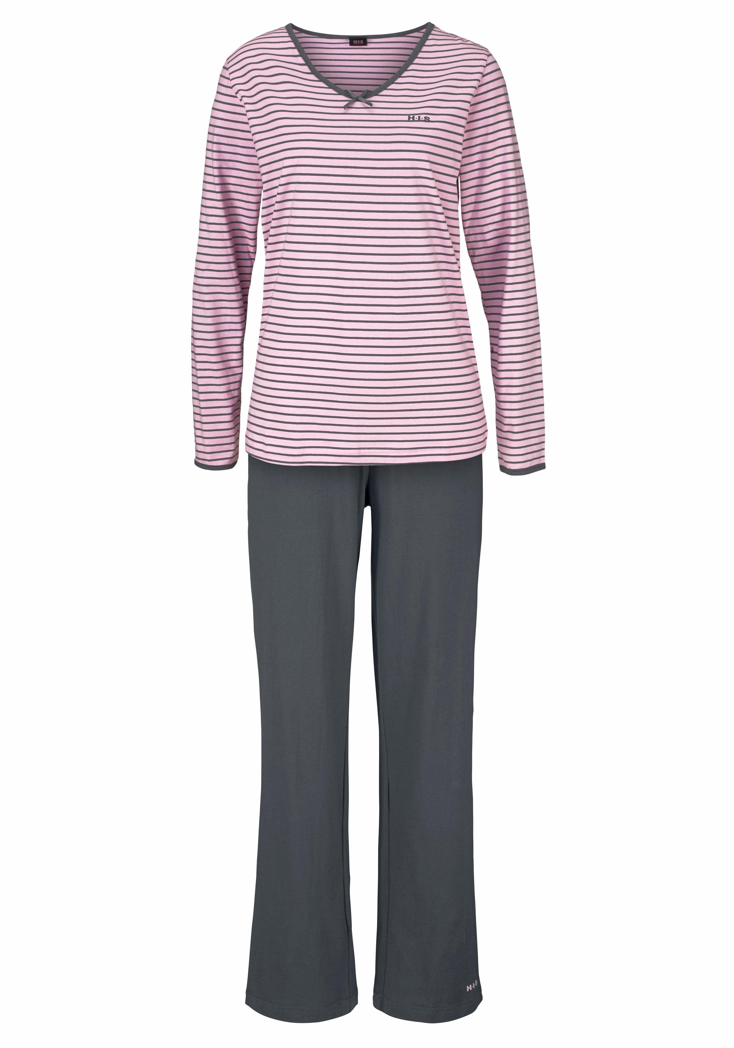 H.I.S Pyjama met strepen van voorgeverfd garen (2-delig, 1 stuk)