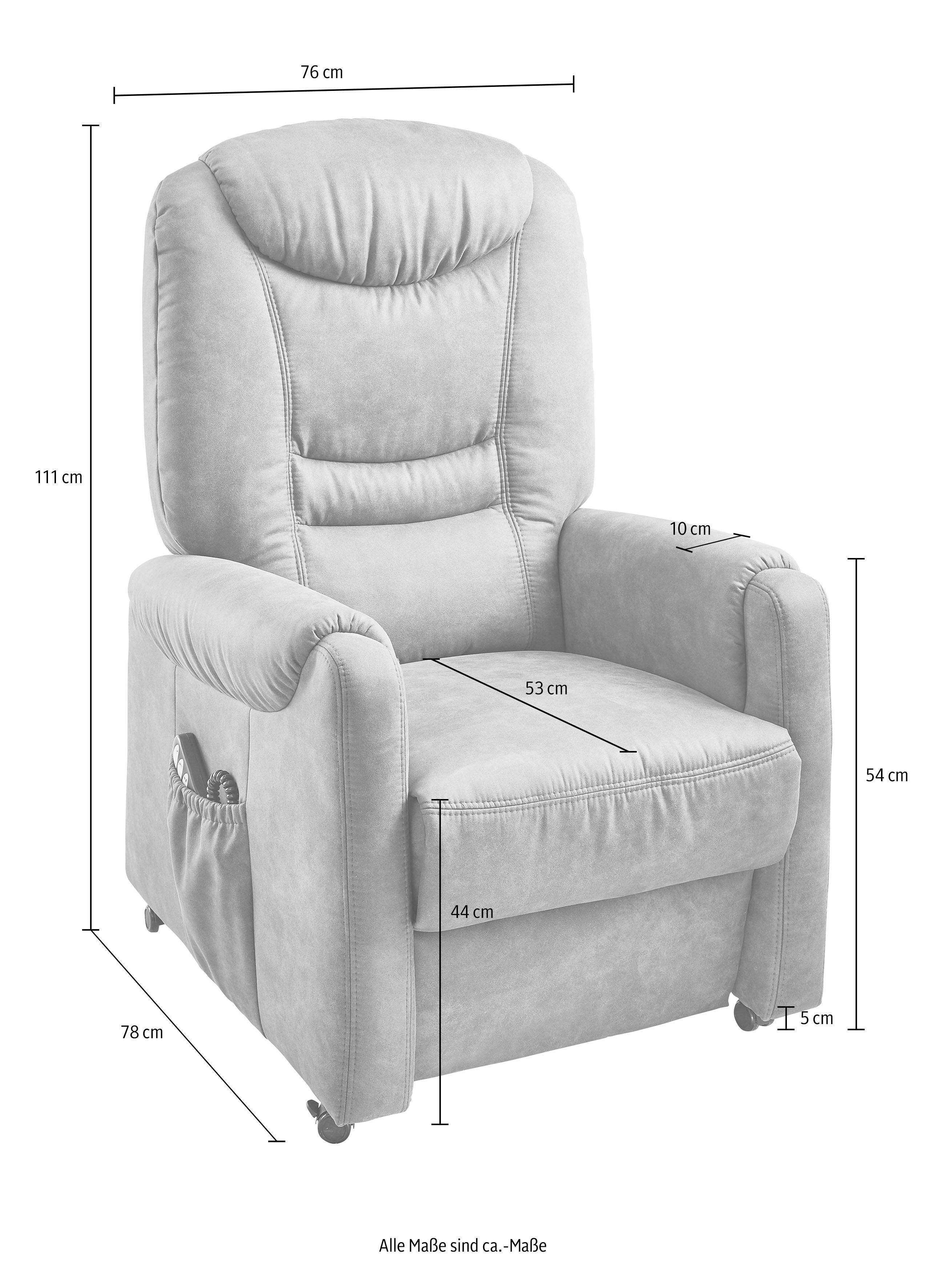 sit&more Relaxfauteuil Morten in mt. s, naar keuze met motor en opstahulp (set)